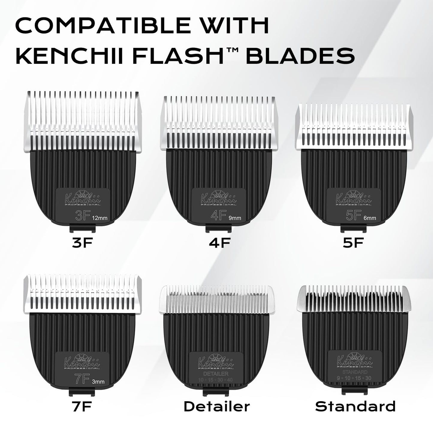 Kenchii Flash Dog Clippers for Grooming 4-in-1 Digital Cordless Cat & Dog Grooming Clipper for Pet Care, Precision Pet Grooming Trim, Shape, and Style Effortlessly, Black