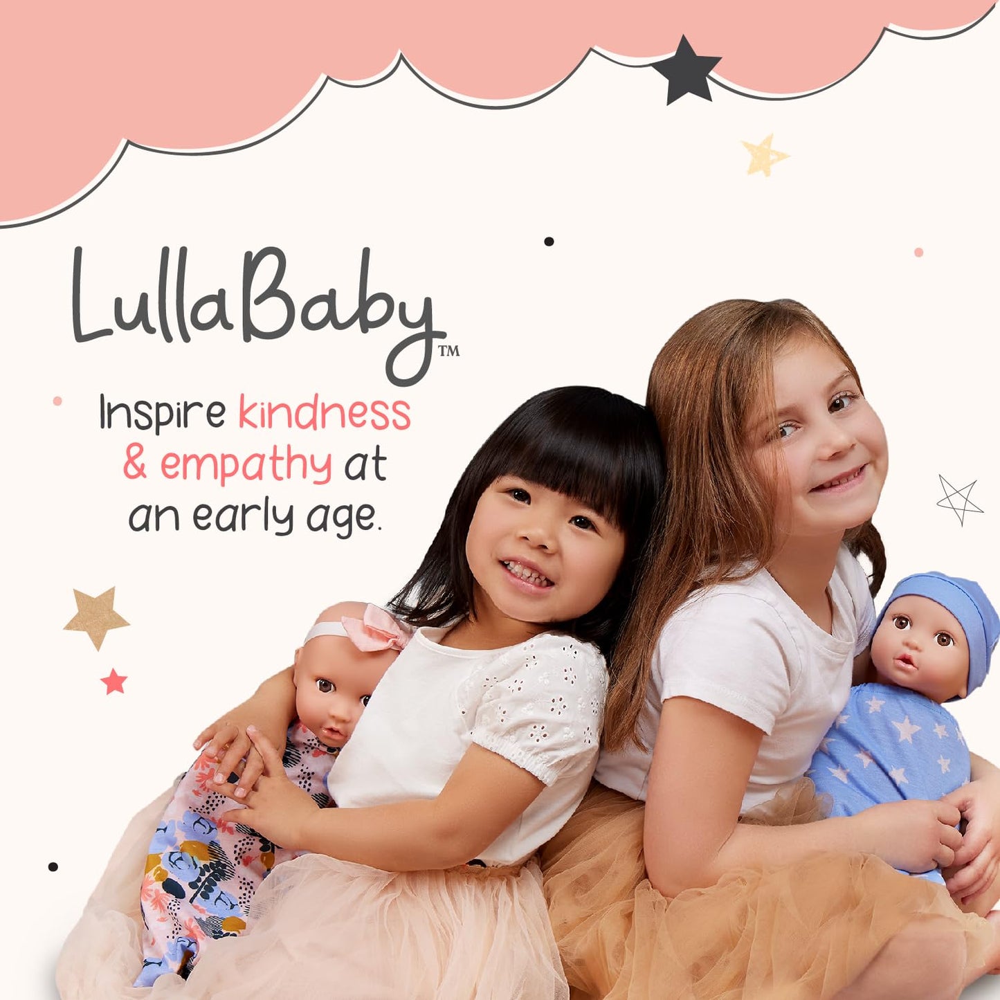 LullaBaby – 14-Inch Bath Doll – Fair Skintone & Blonde Hair Baby Girl Doll with Accessories – Soft Plush Body – Real Water Play – Toddler Toy – Ages 2+