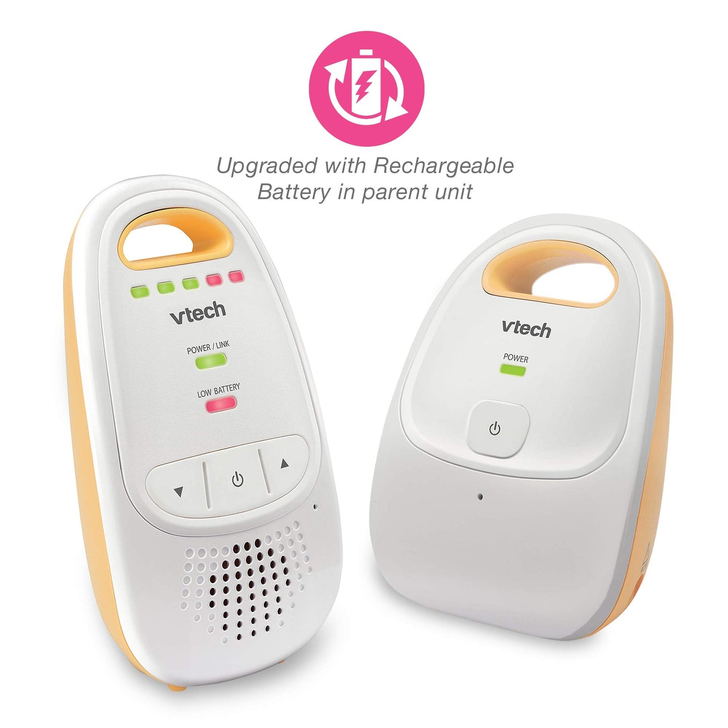 VTech Audio Baby Monitor Bundle with up to 1,000 ft Range and Rechargeable Battery | 2 Parent Units