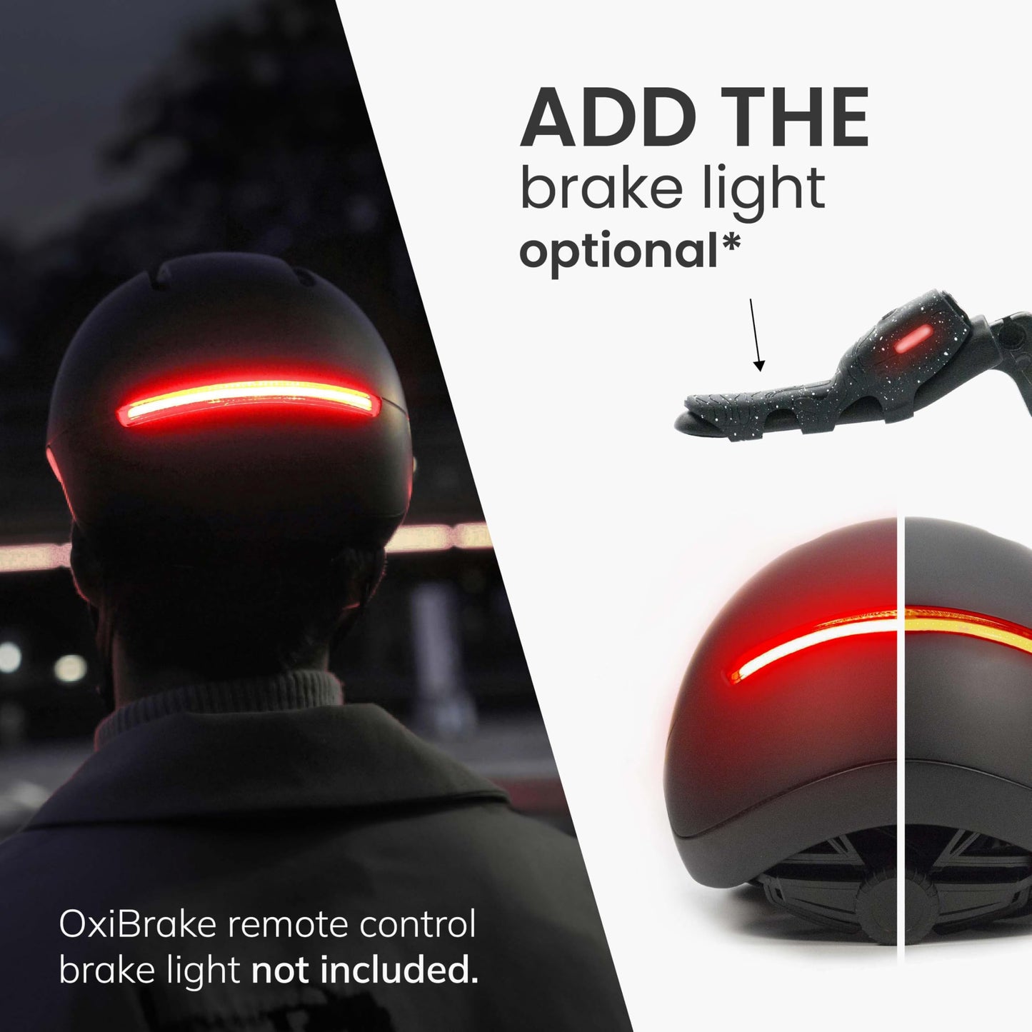 Overade Life Helmet for Bikes and e-Scooters, with Powerful Front/Rear Lighting - Flashing Function - One Size fits All (Pearl Grey)