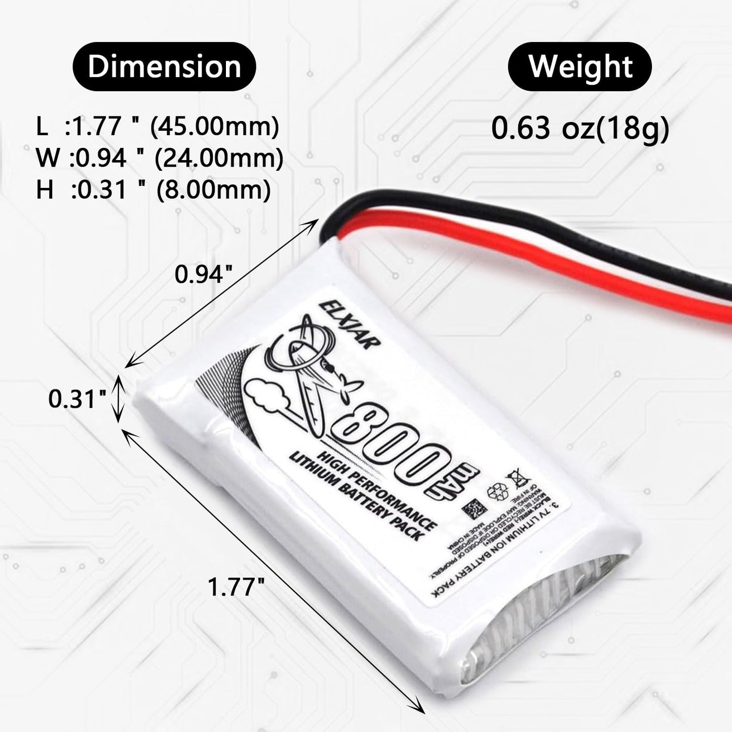 Coonyard (10-Pack) 3.7V 800mAh Lithium Battery with 5-in-1 Charger for SYMA X5C X5C-1 X5 X5SC X5SW H5C V931 S5C S5W SS40 FQ36 T32 T5W H42 CW4 Remote Control Drone