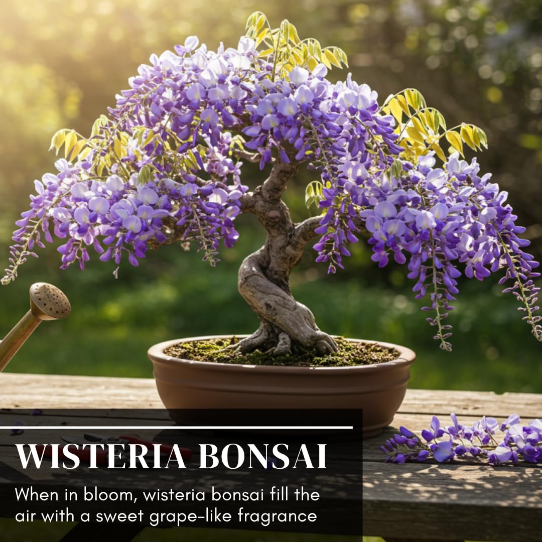 Weeping Wisteria Bonsai Tree Seedling for Planting - 1 Year Old Well Rooted Seedling - Starter for Bonsai Training or Outdoor Planting – Deciduous Flowering Vine Tree