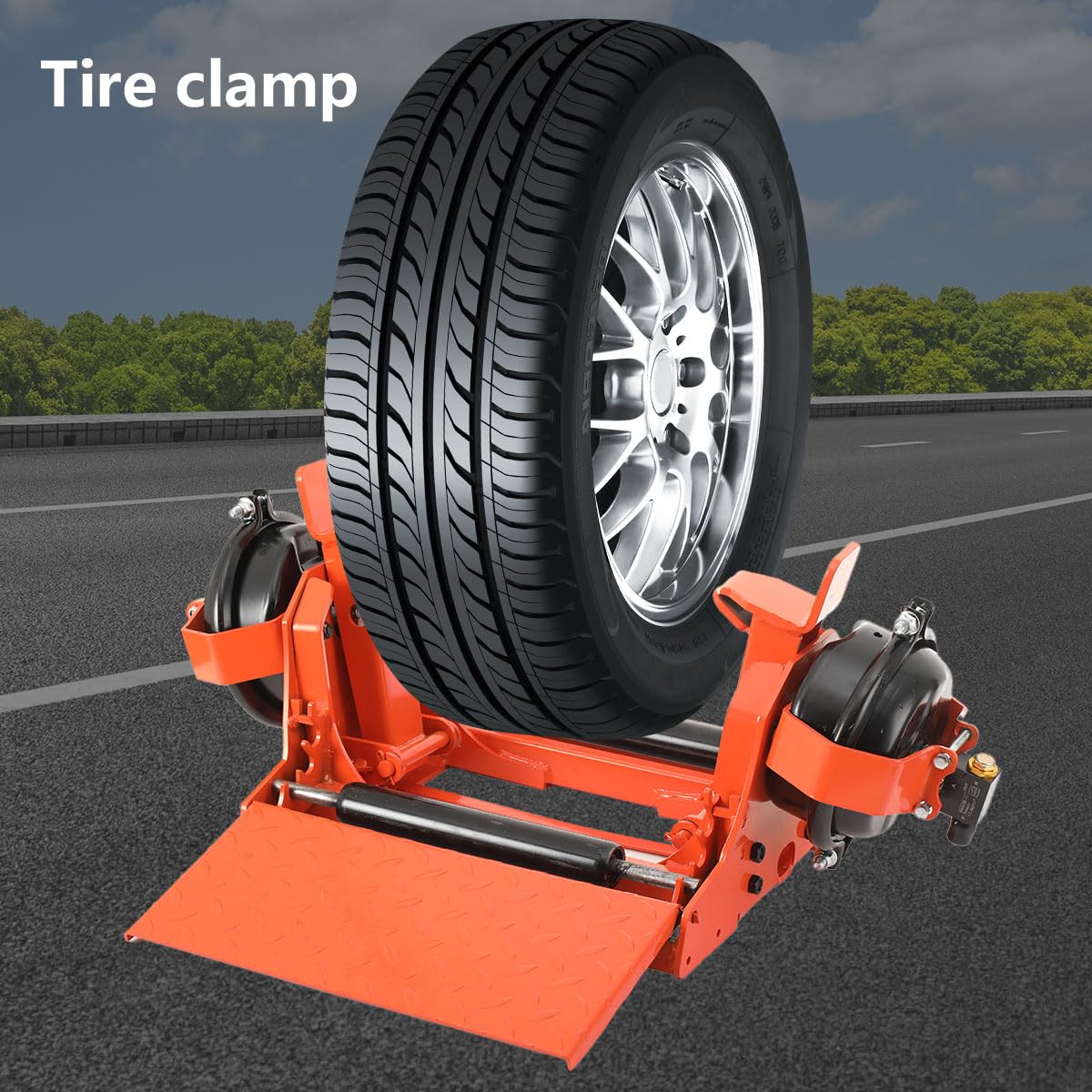 PDOOTD Tire Spreader for Tire Changer, Pneumatic Vacuum Tire Clamp, Portable Tire Changer for Repairs