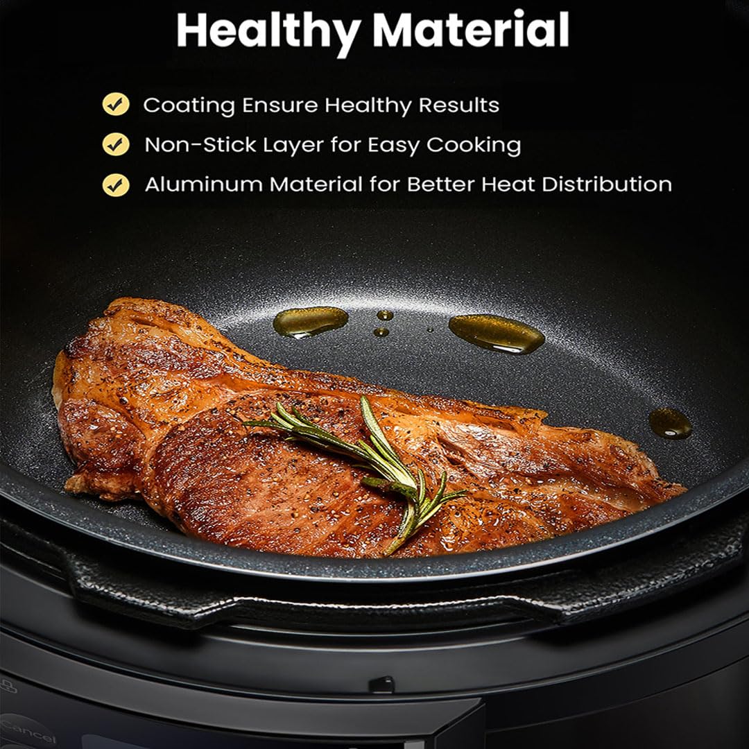 17.8QT Commercial Electric Pressure Cooker stainless steel Pressure Cooker | 24-hour Presetting |8 in 1 slow cooker with temperature control | LED Multifunction Food Warmer with nonstick pot