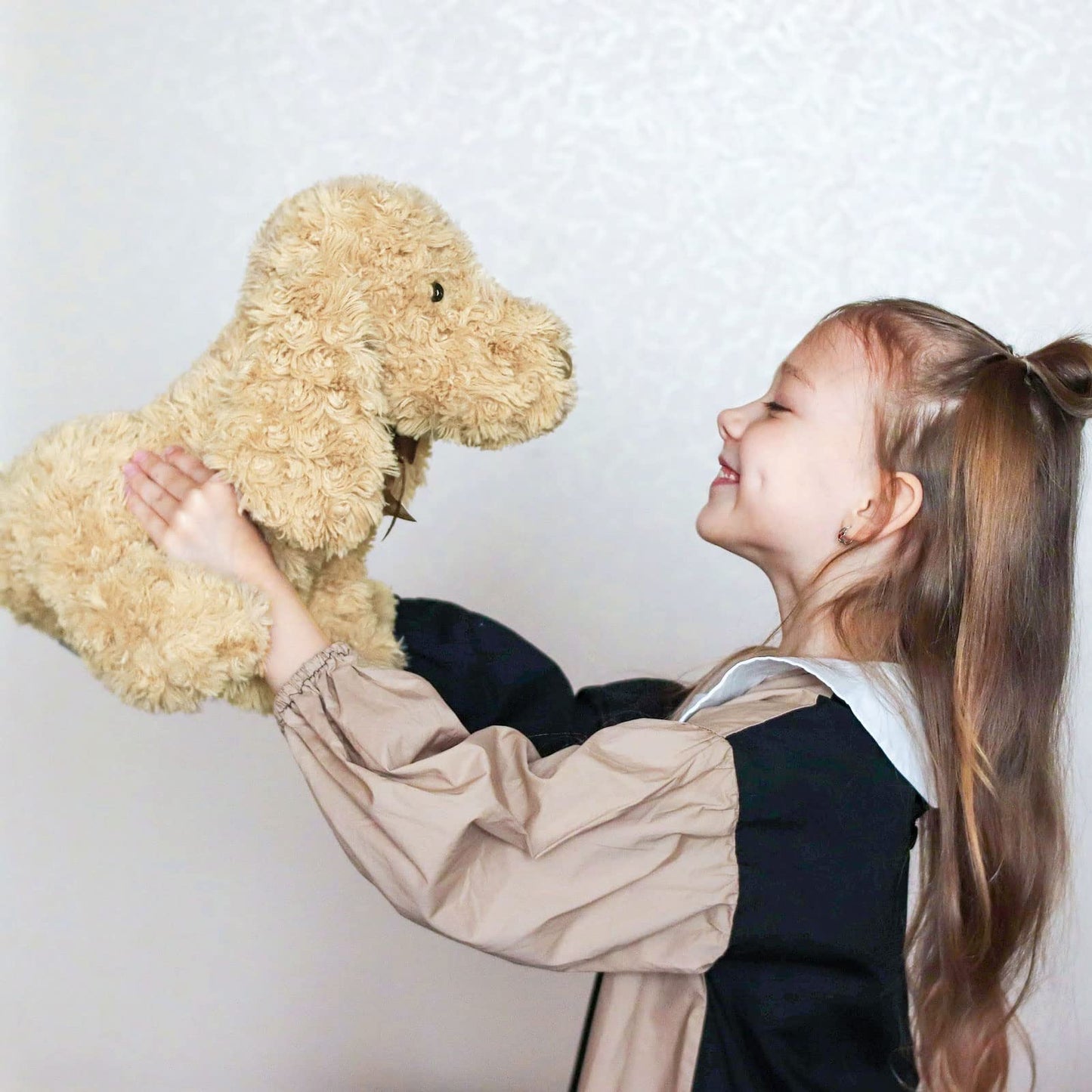 WEIGEDU Poodle Puppy Goldendoodle Stuffed Animal, Adorable Toy Dog Labradoodle Plush for Kids Boys Girls Birthday Easter Nursery Bedtime Gift, 11.8“ Golden