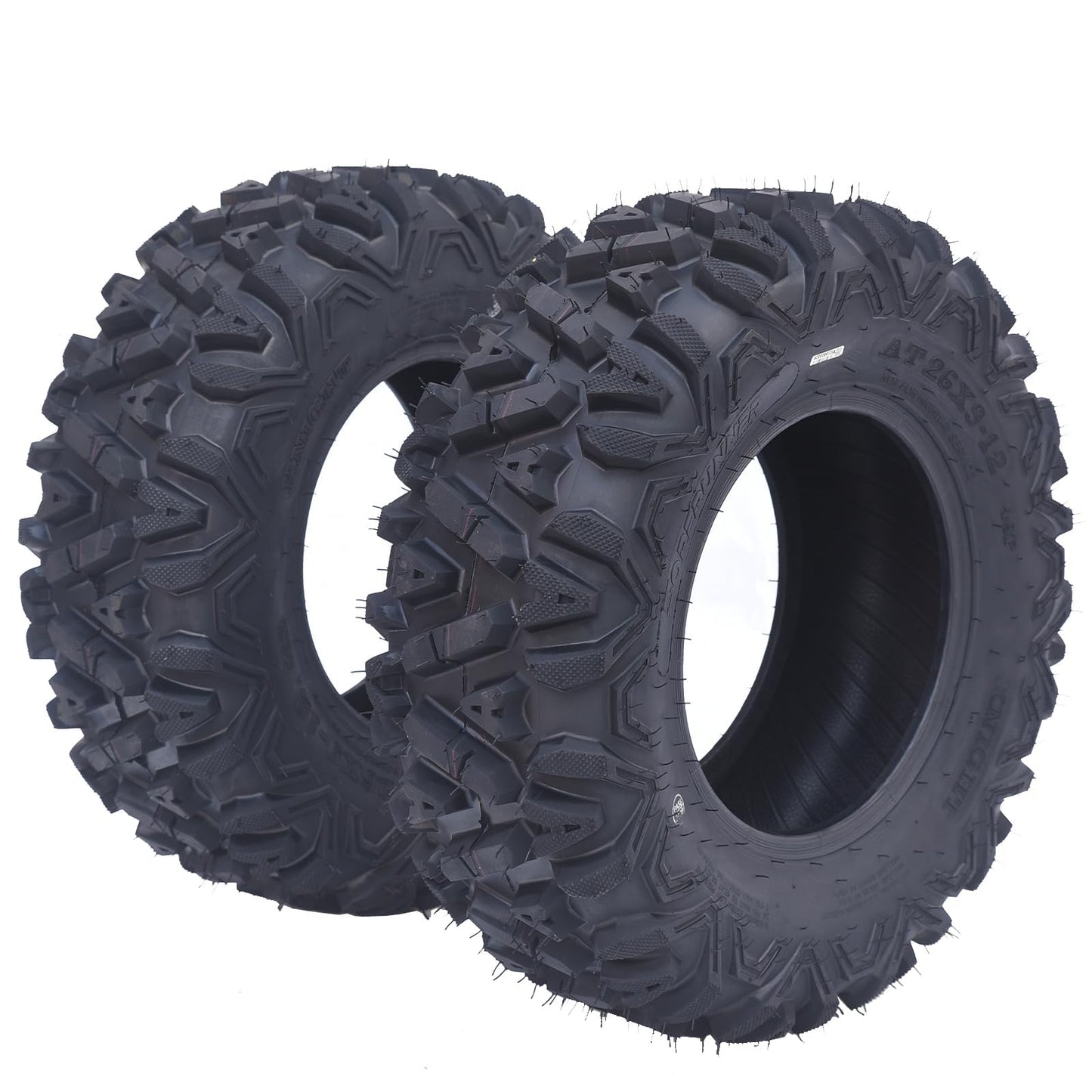 28X8-12 All-Terrain ATV Tires, Tubeless Off-Road and Mud/Trail Tires for ATVs and UTVs, Set of 2