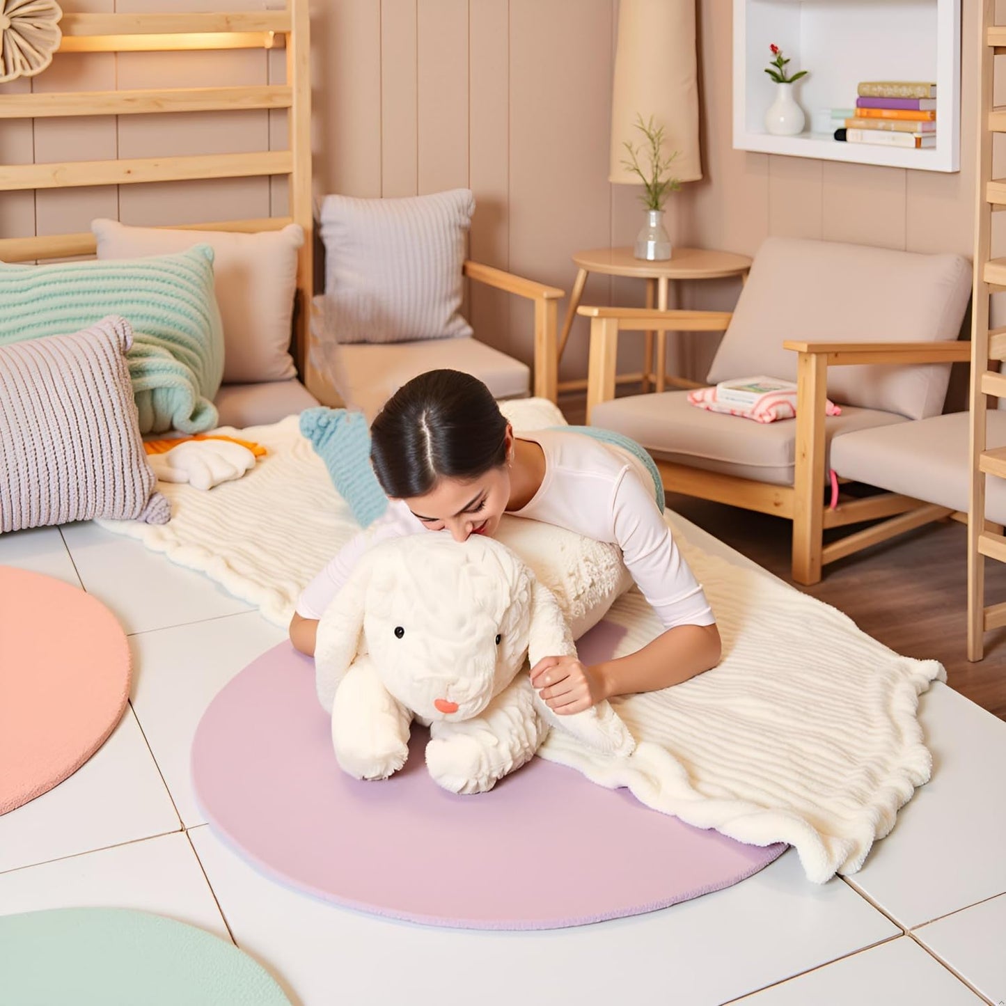 Ryttir 40 Inch 15% Chubbier Large Bunny Stuffed Animal,Soft Rabbit Plush Stuffed Bunnys Body Pillow for Kids and Adults - Perfect Valentine Rabbits Gifts for Cuddling