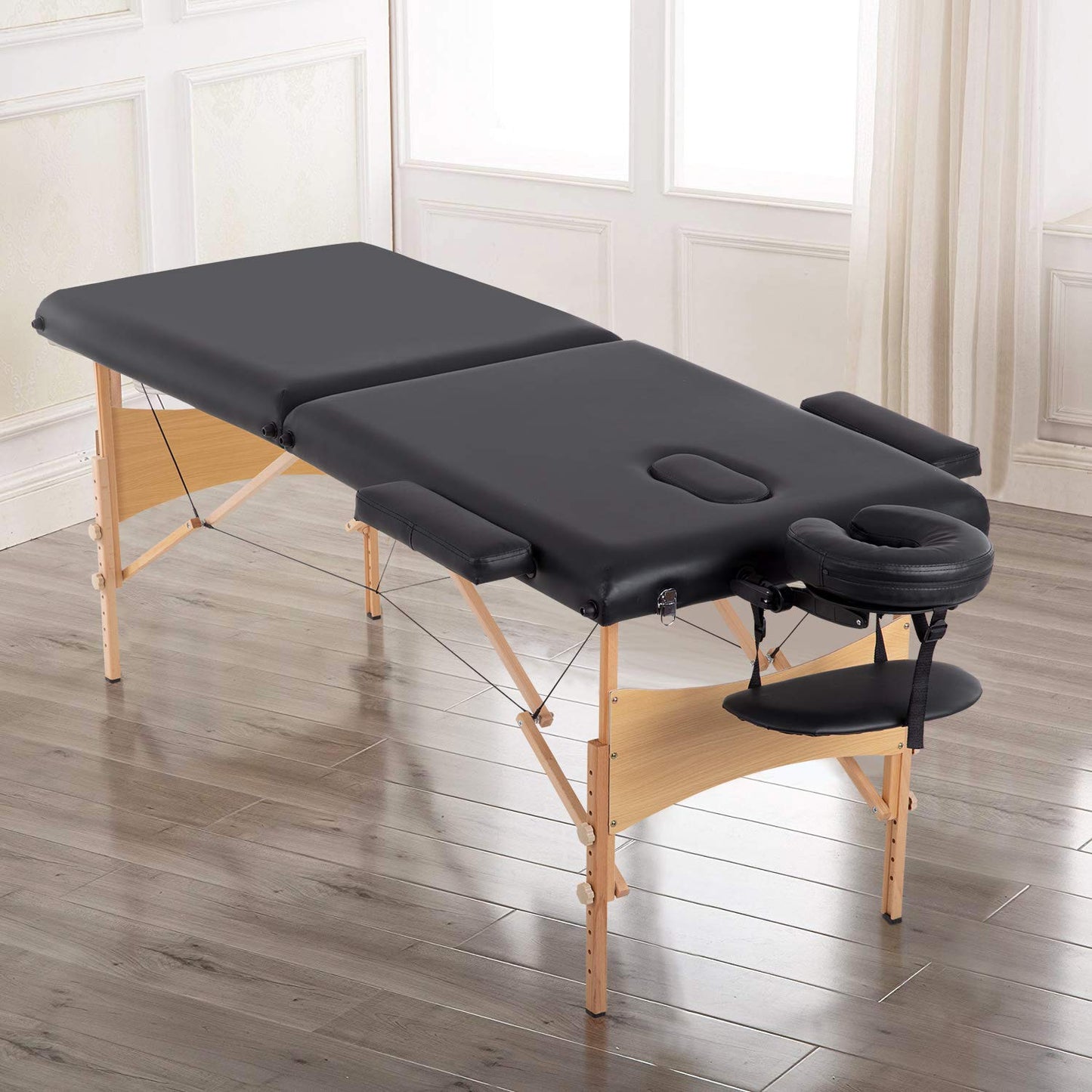 BestMassage Massage Bed Portable Massage Table 28 inch Wide Lash Bed Height Adjustable 2 Folding Spa Table with Non-Woven Bag for Spa Footmassage Facial CareSpa Tattoo
