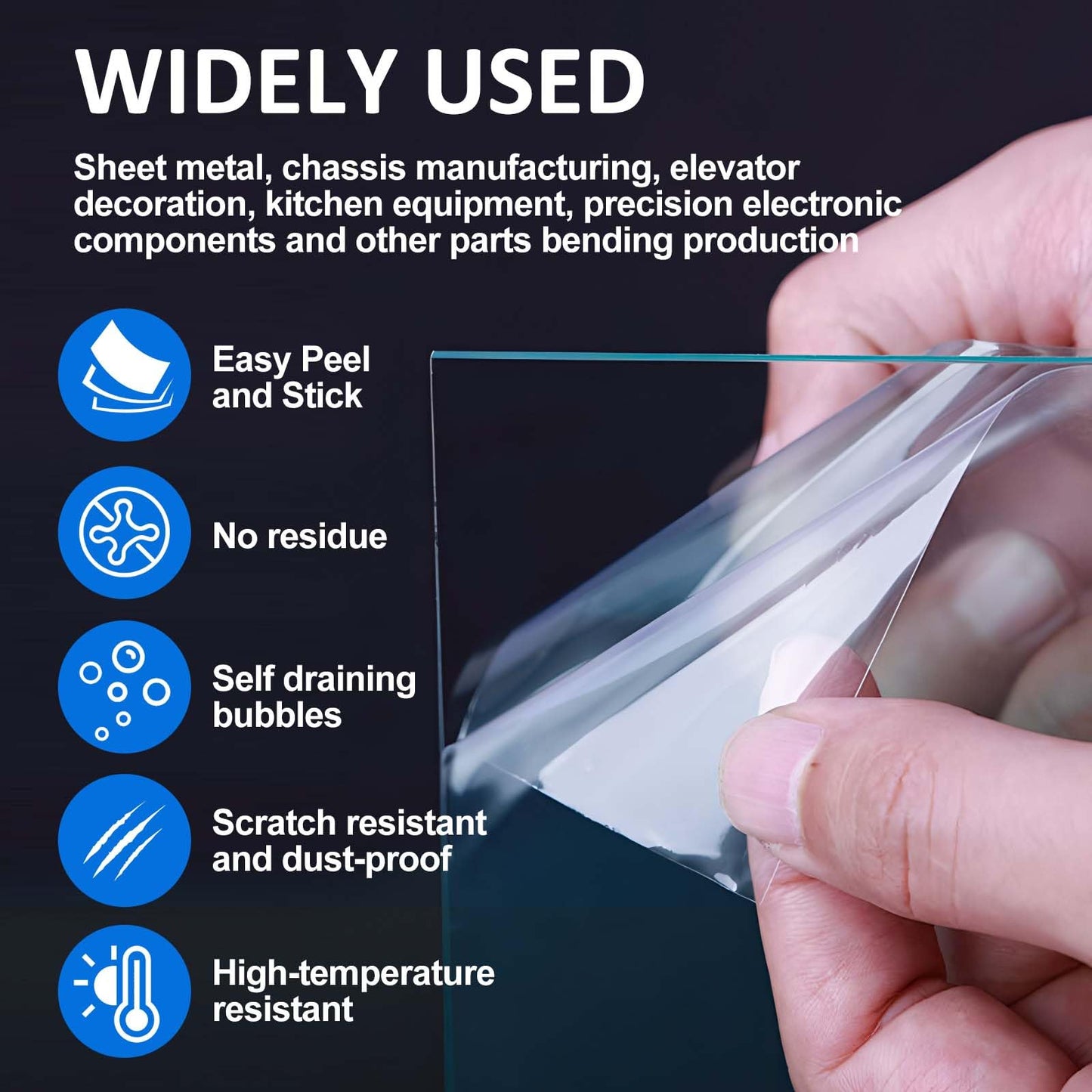 Press Brake Urethane Die Protection Film for Mark-Free Bending Solution, Durable Protective Coating for Defense Against Scratches, and Rust from Metal-on-Metal Contact (6" X .030" X 100')