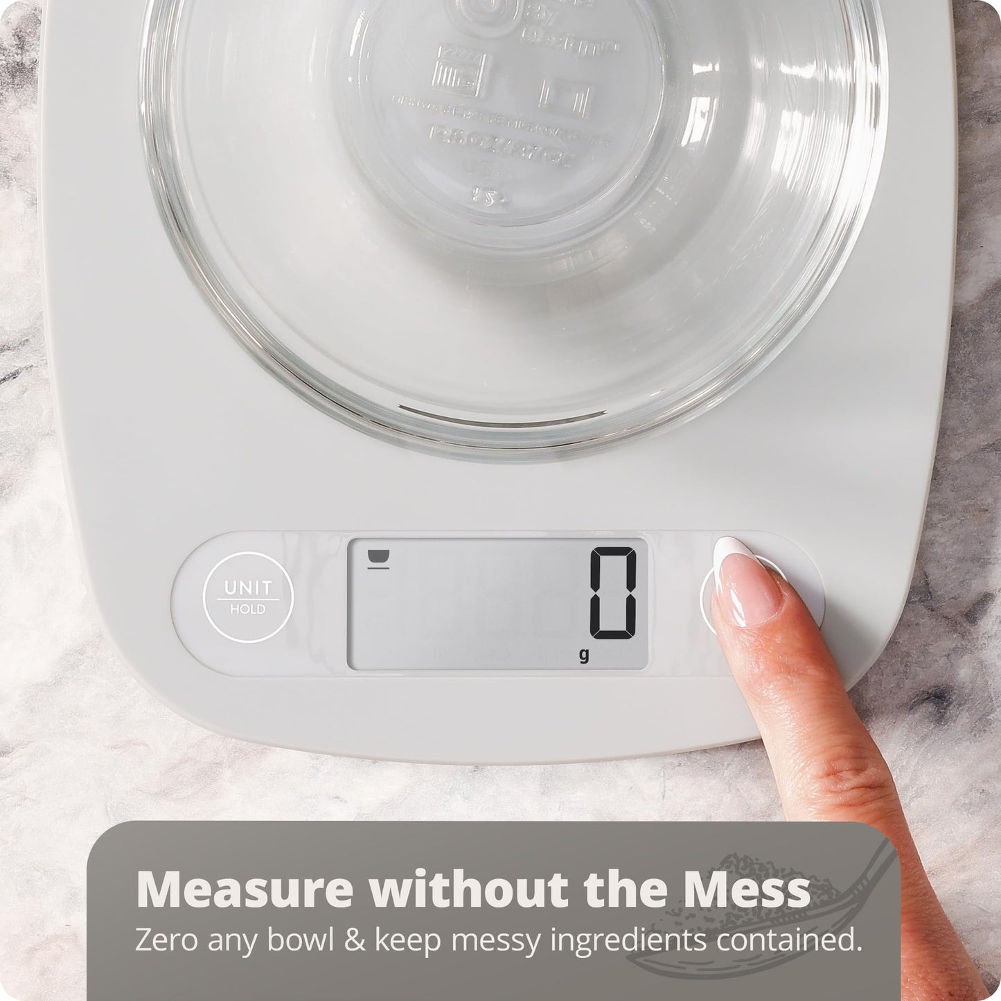 Greater Goods Slim Digital Kitchen Scale – Accurate BPA-Free Food Scale for Cooking, Baking, and Meal Prep, 11lb/5kg with 1 CR2032 Battery Included