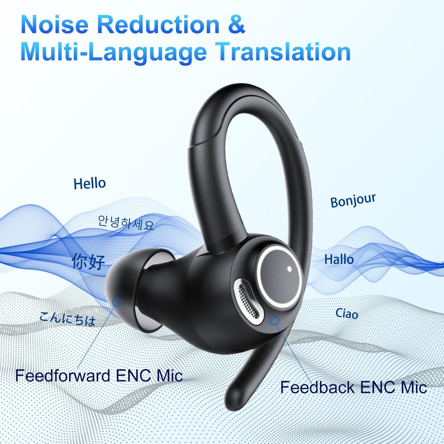 Jesebang AI Translation Earbuds Real Time, 164 Language Translator Earbuds, 3-in-1 Bluetooth 5.4 Translation Headphones with 7 Translation Modes