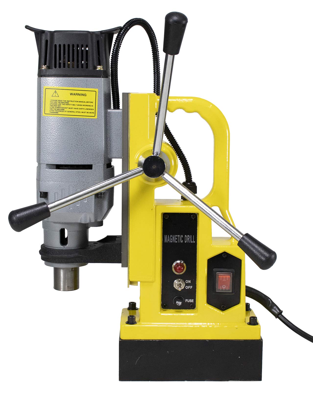 Steel Dragon Tools MD25 1350W Magnetic Drill Press with 1in. Boring Diameter 7in. Boring Depth & 3372 lb Magnetic Force