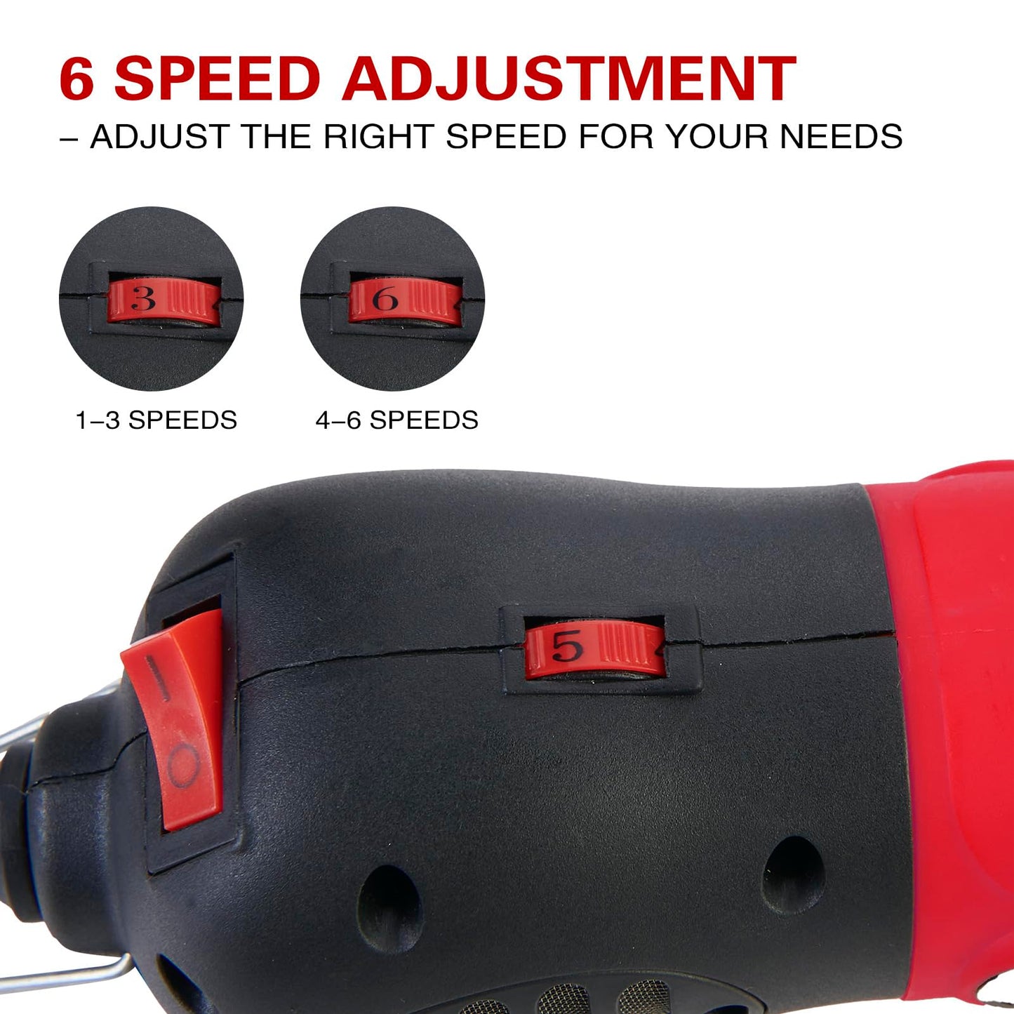 Johui Horse Clippers - 500W Heavy Duty Horse Body Clippers with 2 Sets Removable Blades & 6 Speeds for Horses, Cattle, Camels, Large Dogs