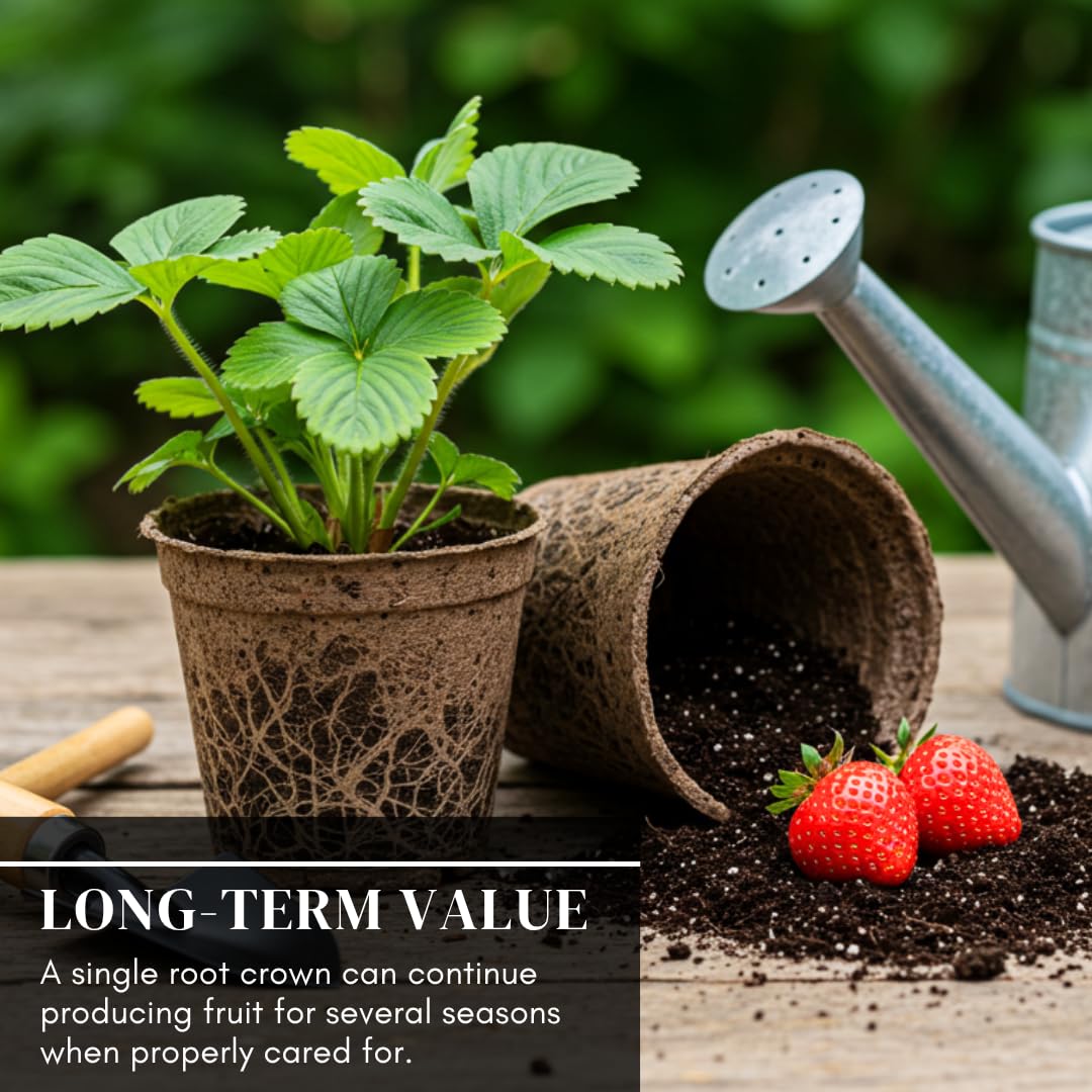 Berrylicious Ozark Beauty Strawberry Plants (10 Plants) – Everbearing Variety for Home Gardens – Grow Your Own Fresh, Sweet Strawberries – Perfect for Strawberry Shortcake
