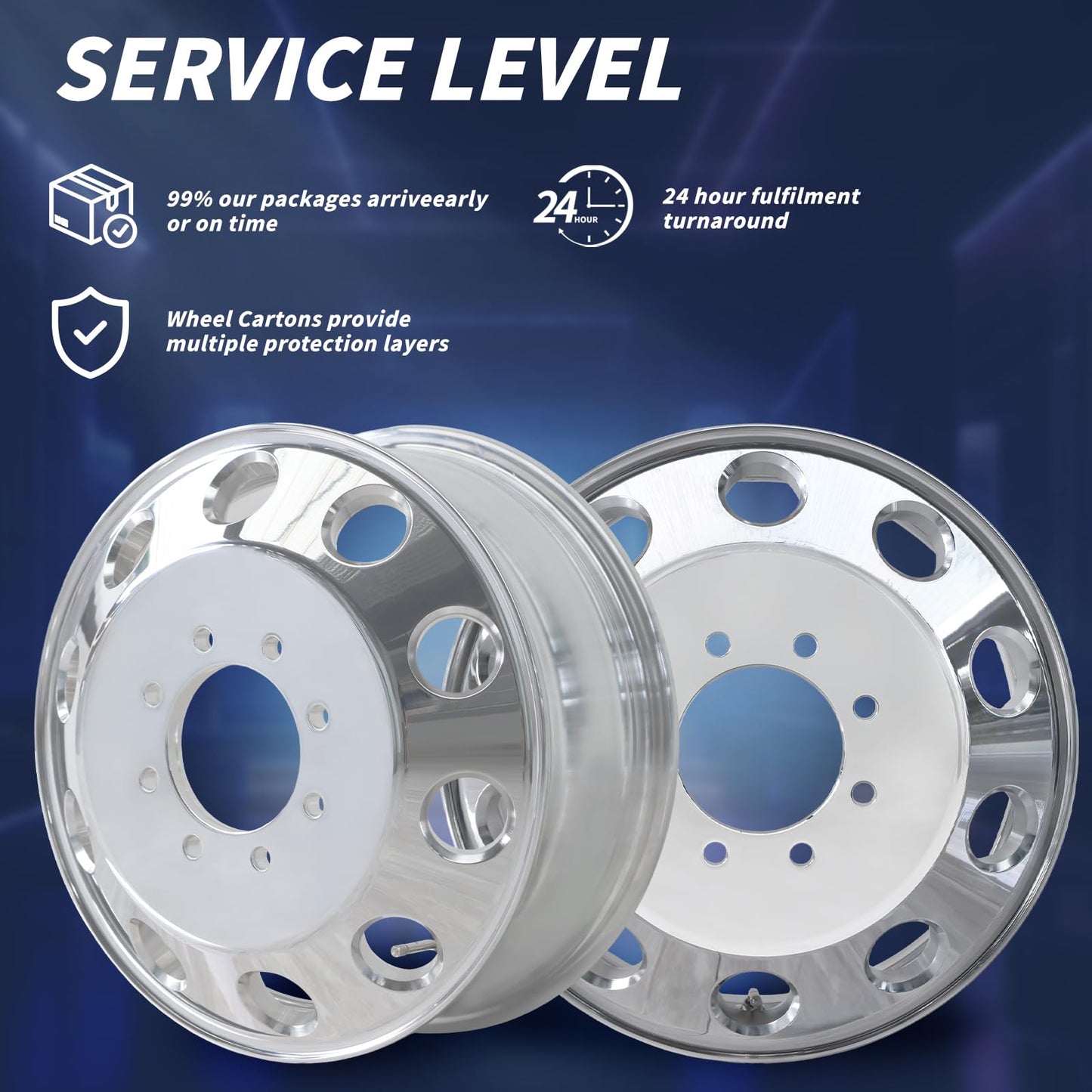 LUNEGUE New 17x6 Inch Aluminum Wheel Rims Fits for Dodge Ram 3500 Dually 2011 2012 2013 2014 2015 2016 2017 2018, Pick Up Dual Wheel Front Polished Rim