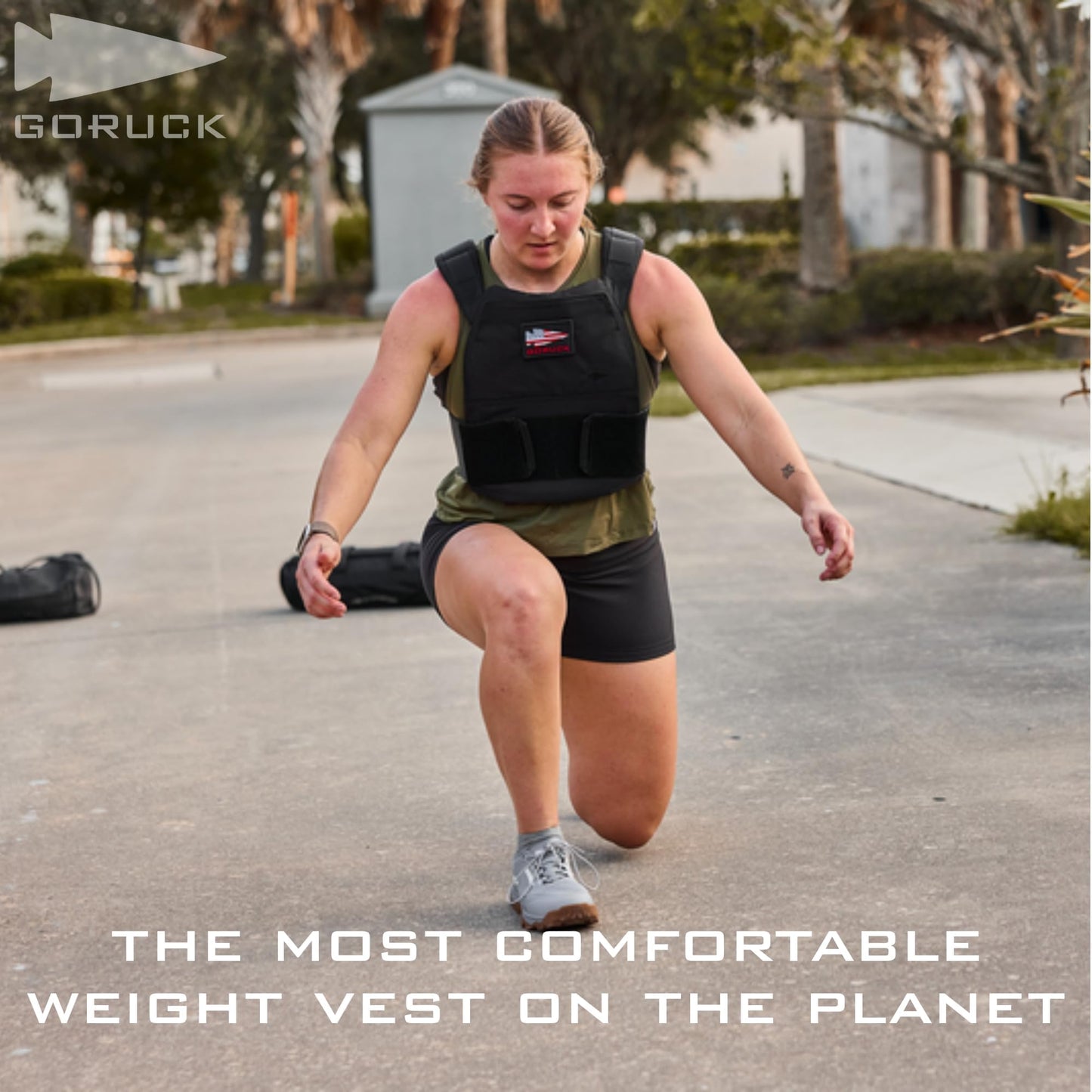 GORUCK Rucking Weighted Vest for Men and Women - Ergonomic Design for Walking, Running, and Weight Loss Training - Adjustable Weight Vest with Strorage Pocket - S/M Black
