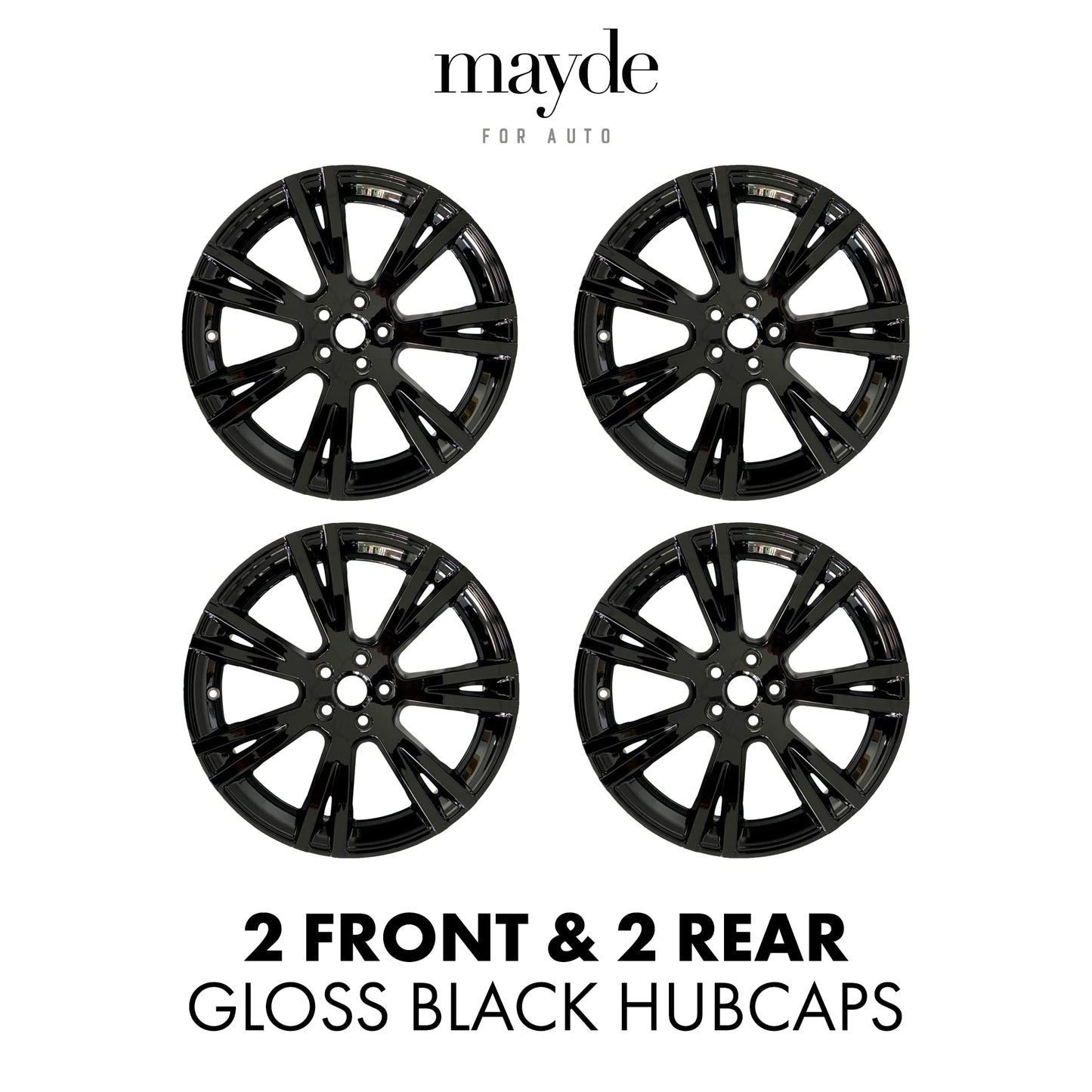 Mayde 19-Inch Tesla Model Y Wheel Covers – Replacement Hubcaps for 2020–2024 Tesla Model Y Rims, Gloss Black Set of 4