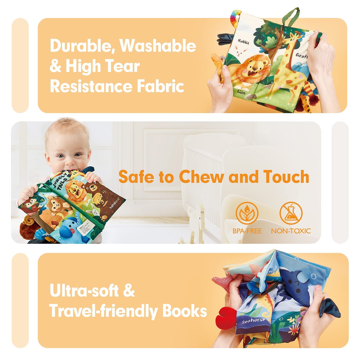 hahaland Baby Books and Bamboo Muslin Swaddle Blankets - Baby Boy Gifts Newborn Essentails
