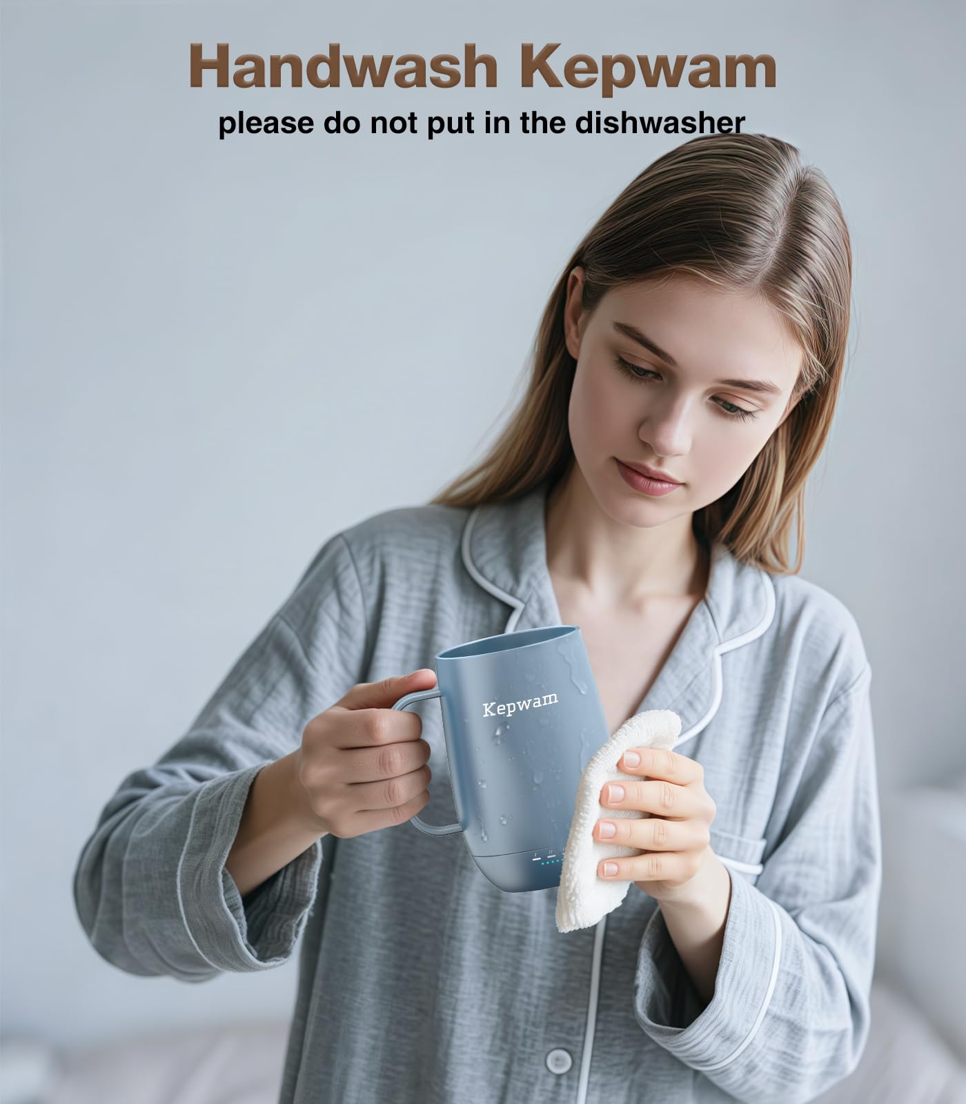 Kepwam Heated Coffee Mug T2-Plus, 20oz Leading Large Capacity Self Heating Coffee Mug, Up to 8 Hrs Battery & Hot Up to 149℉, Smart Coffee Mug for Women, Men