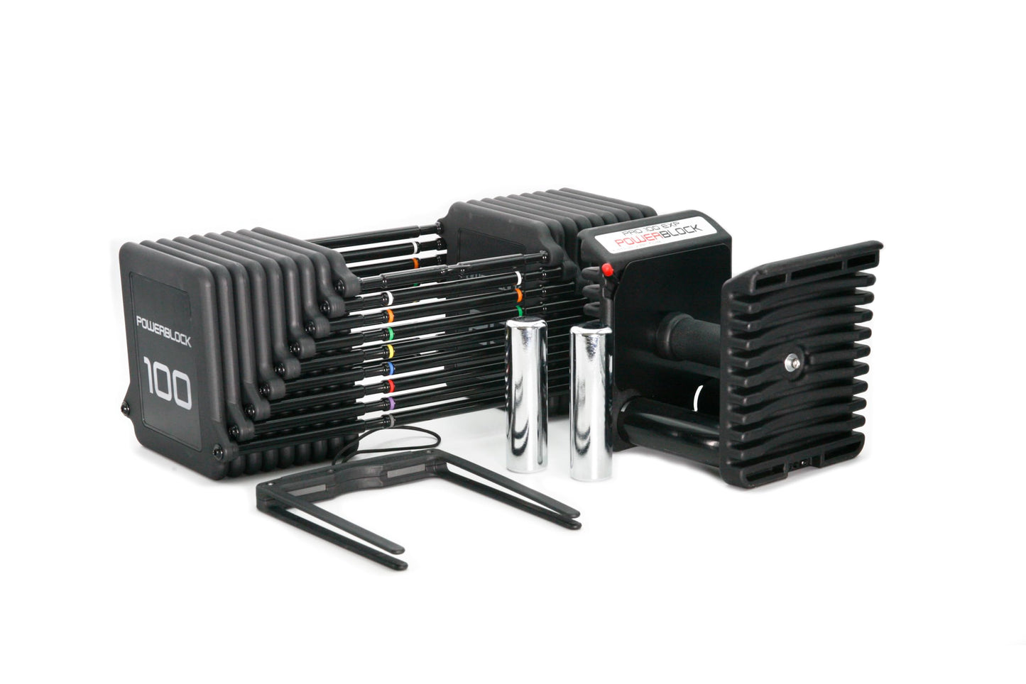 PowerBlock Pro 100 Adjustable Dumbbell, Sold As A Single Unit 5-100 lb Dumbbell – Durable Steel Build, Innovative Workout Equipment, Strength Training