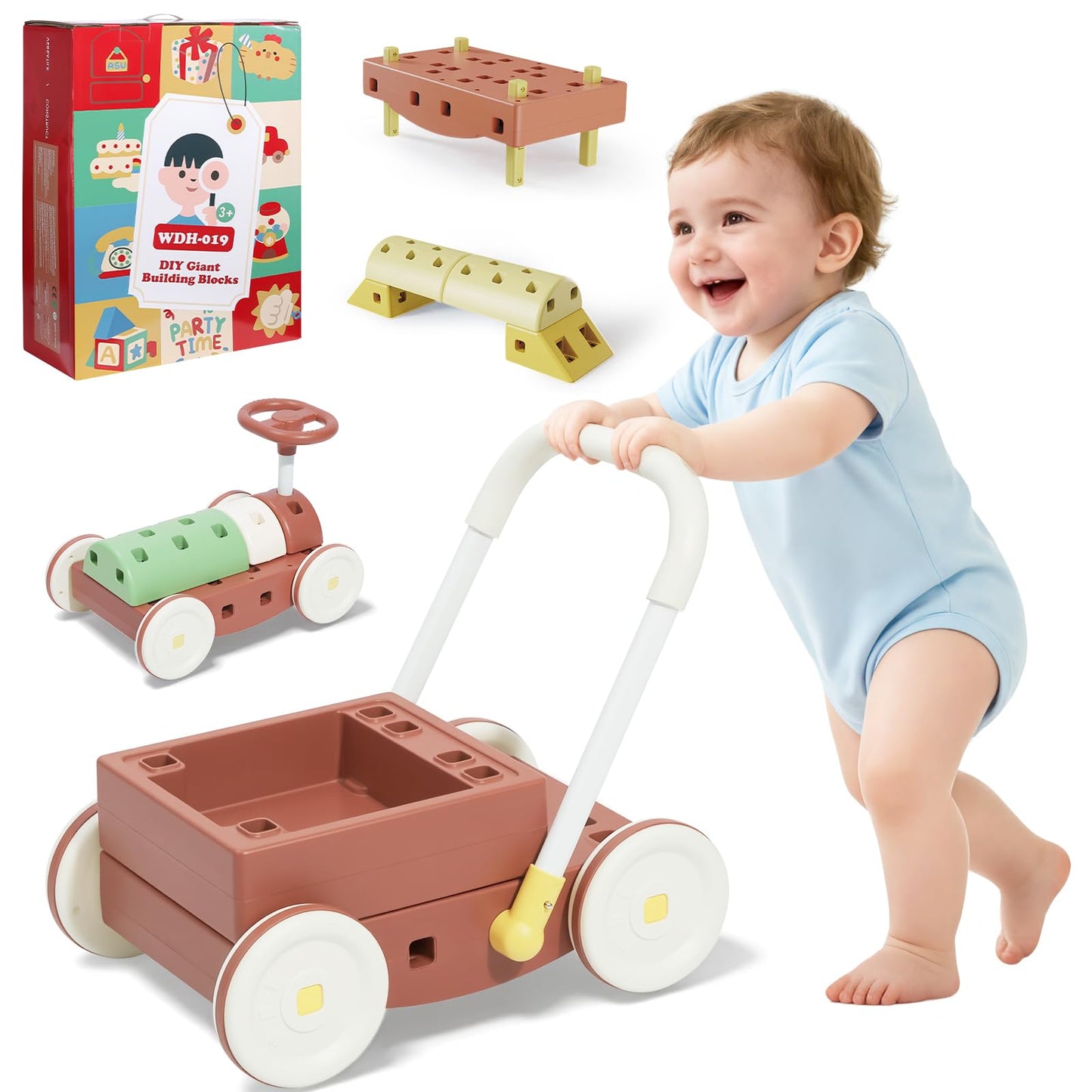 WyfKyd 41PCS DIY Big Building Blocks for Kids 3+ Year Old Jumbo Montessori STEM Toys Stacking Blocks, Toddler Developmental Play Toy Set, Birthday for Boys & Girls