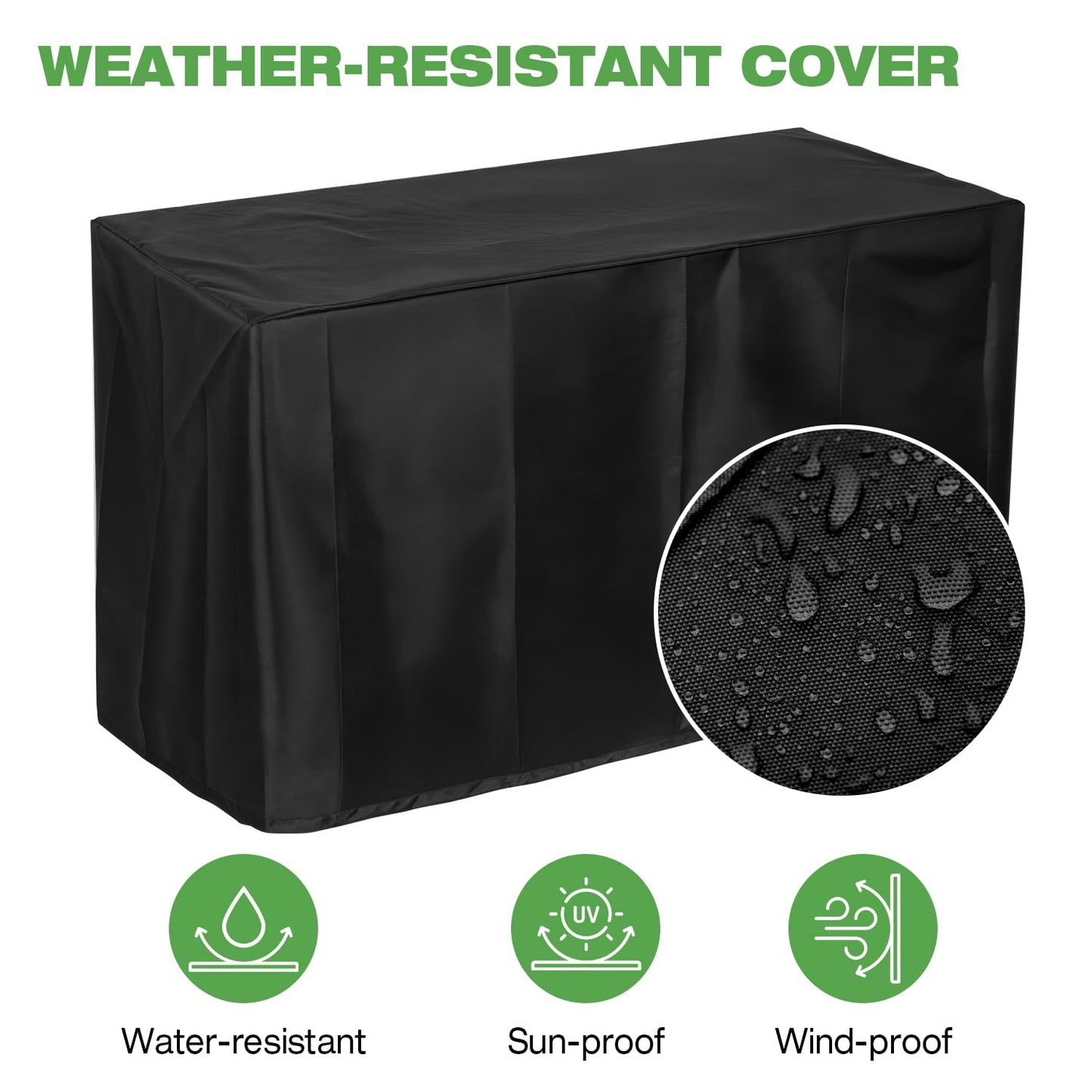 Hykolity 42 Inch Gas Fire Pit Table, 60,000 BTU Propane Pits for Outside with Steel Lid and Waterproof Cover, 2 in 1 Firepit Table Gatherings Parties on Patio Deck Garden Backyard, Black