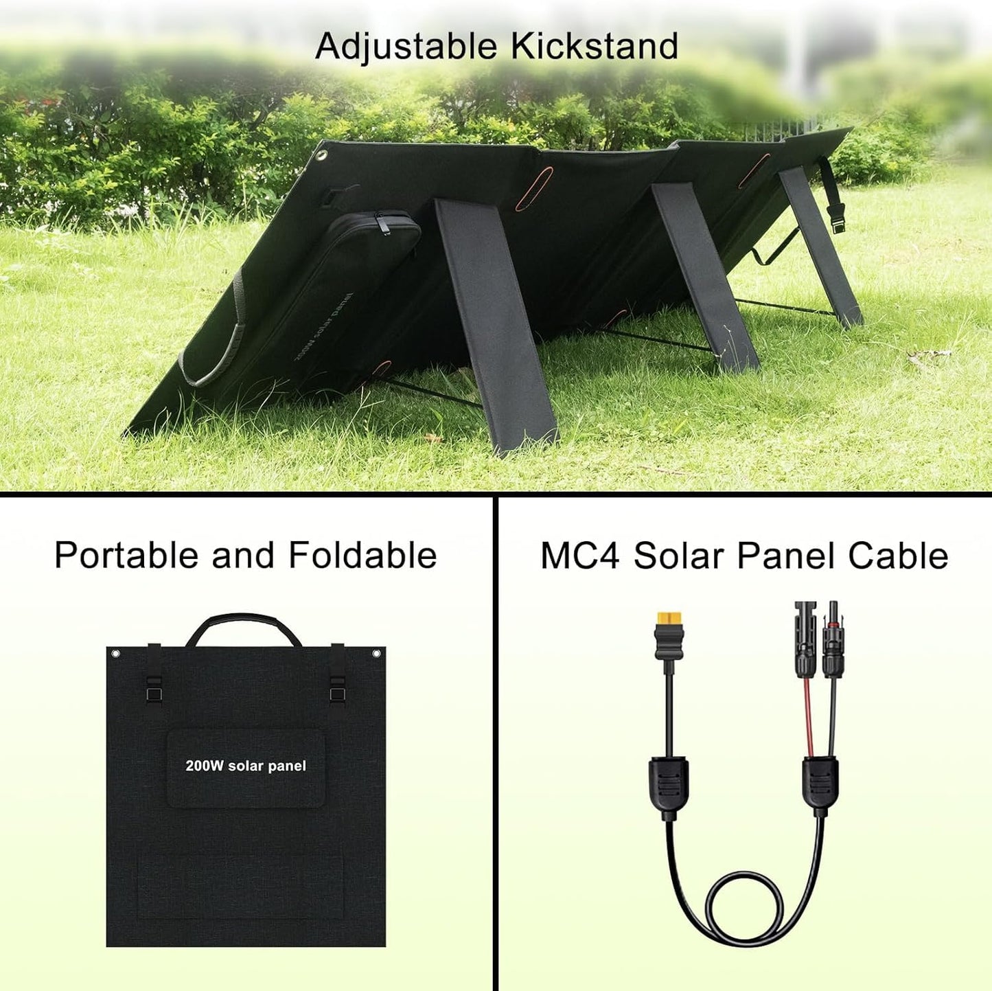 Greenery SolarPlay 400 Watt Portable Solar Panel 18V, Foldable Solar Panel Design (27.5lbs), 23.4% High-Efficiency Monocrystalline for Power Station, Foldable & Durable, for RV, Camping, Home Backup