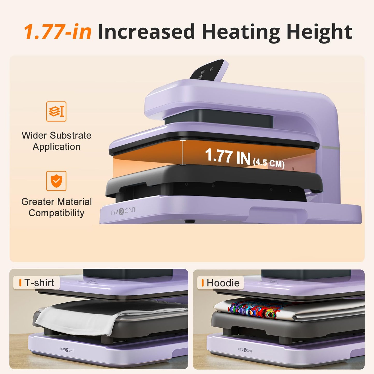 HTVRONT Auto Heat Press 2 - Heat Press Machine for T Shirts with Adjustable Pressure & Higher Heating Height, Heats Up Fast & Evenly Heat Press 15x15 for HTV, Sublimation, Heat Transfer Projects