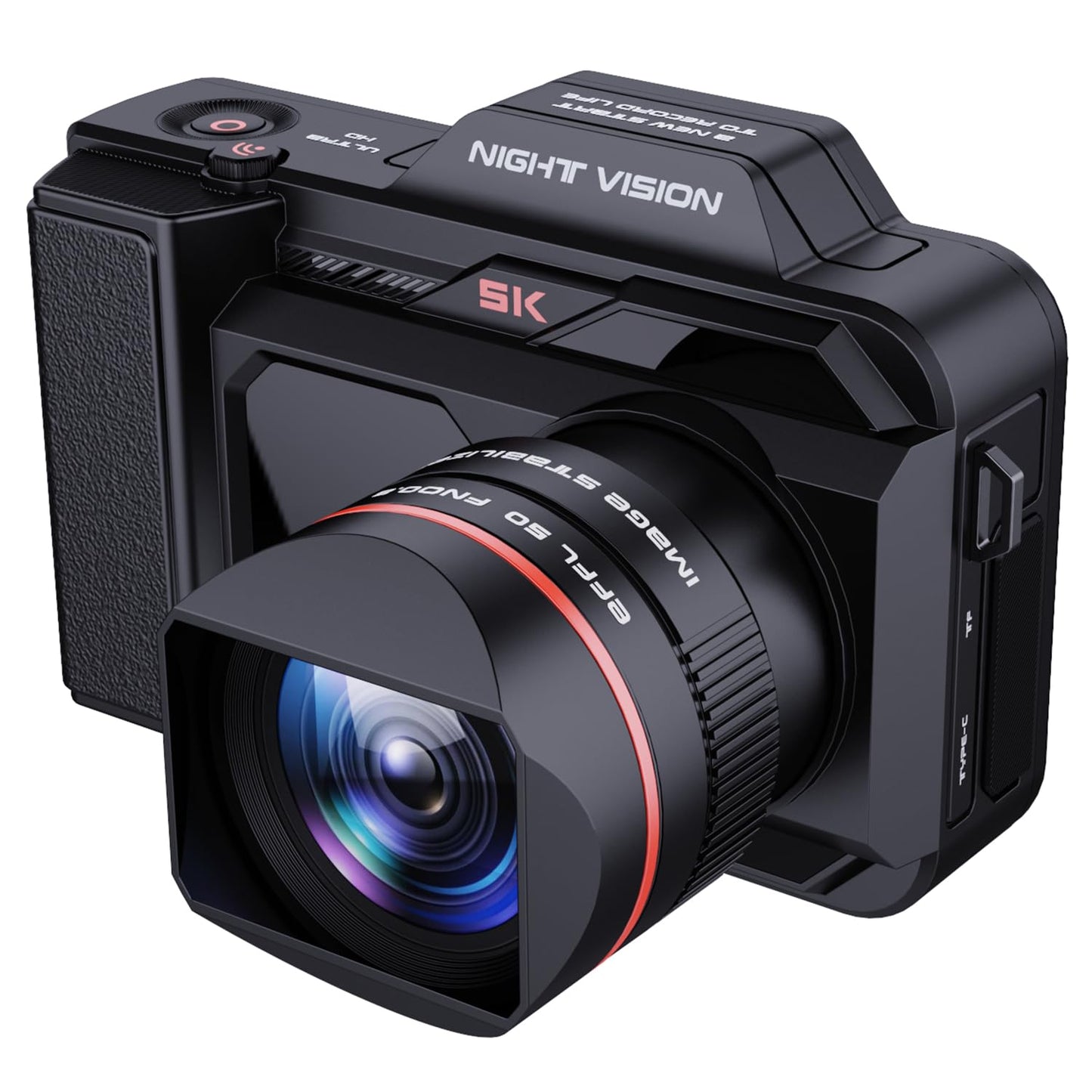 VONOV 5K Night Vision Goggles Night Vision Binoculars,Full-Color 4.5" OLED Infrared Night Vision, with 50x Ｄigital Zoom, 5G WiFi, Support Anti Shake，Rechargeable Battery, Free High Speed 64GB Card