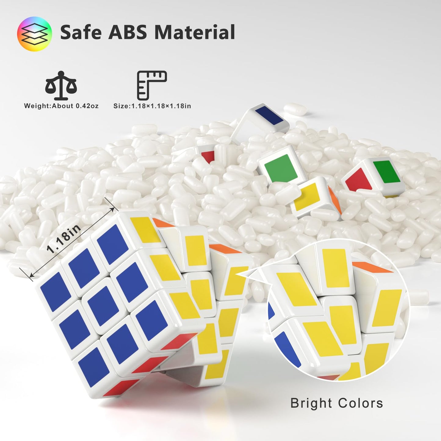 TBFUNNY 32 Pack Mini Cube Puzzle Party Favors for Kids, 1.18in 3x3x3 Magic Cube Toy for Student School Rewards Classroom Prize Goodie Bag Stuffers, Gift for Birthday Valentines Easter Christmas