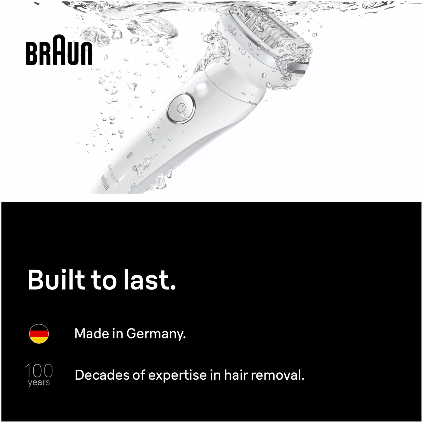Braun Epilator Silk-épil 9, Hair Removal Device, Women Shaver & Trimmer, Pivoting Head, Wet and Dry Epilator, Includes Shaver Head and Trimmer Comb, SES9-030