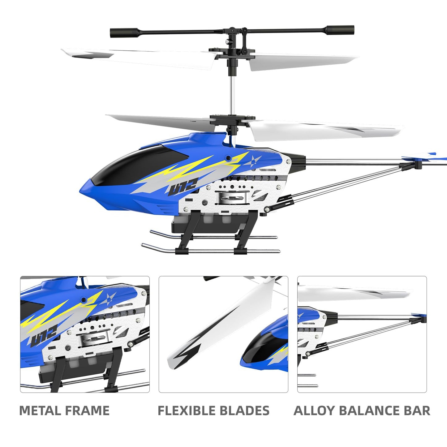 Cheerwing U12 Remote Control Helicopter with Altitude Hold, Mini RC Helicopter for Adults Kids, One Key take Off/Landing and 2 Batteries