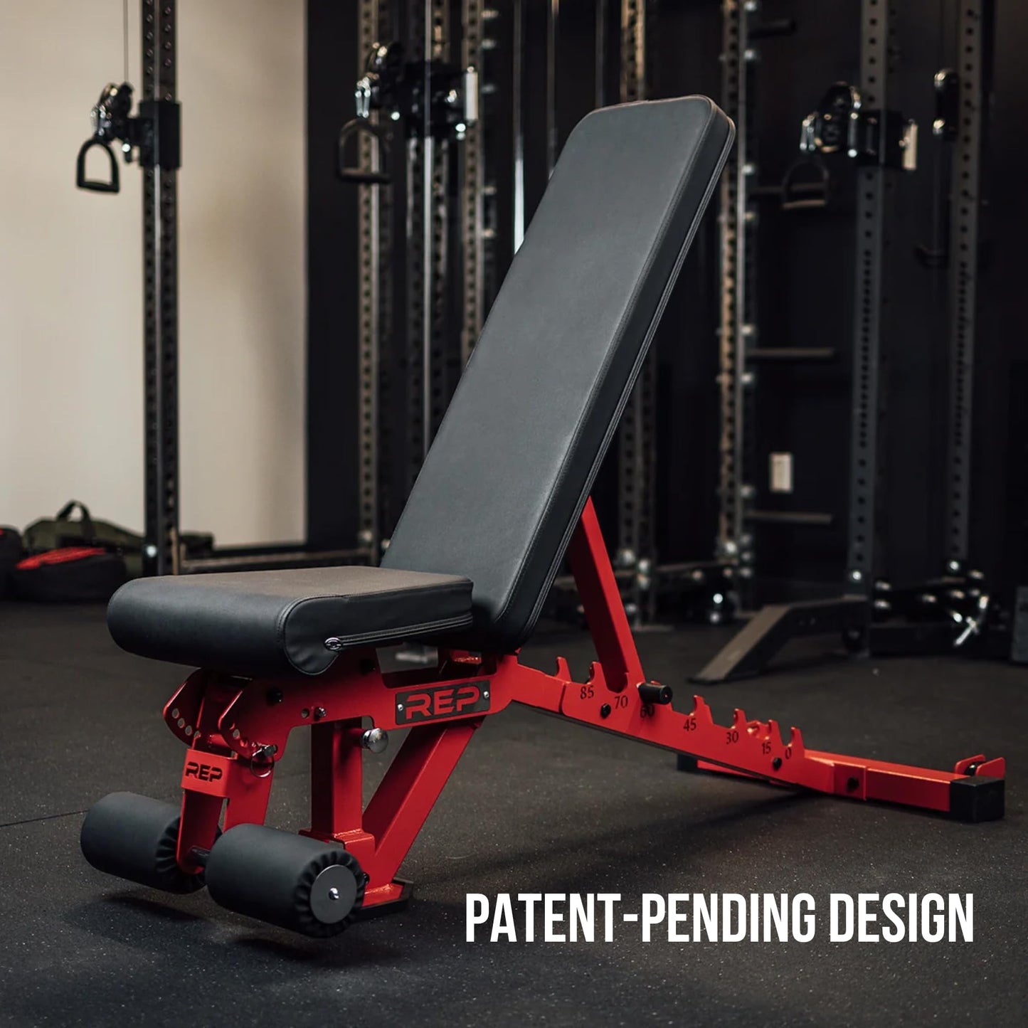 REP Foldable Incline Decline Bench | FID Platform for Home Gym | Compact Portable Fitness Stationary Equipment | Heavy Duty Strength Training Chair | Adjustable Sit-up Dumbbell Workout Support, Matte Black