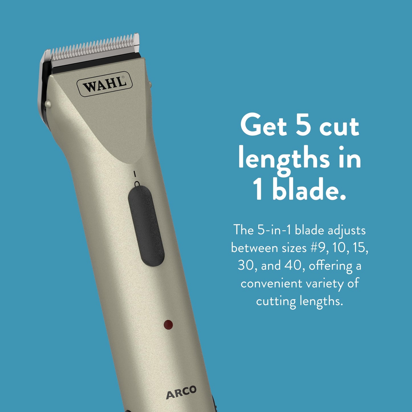 Wahl Professional Animal Arco Equine Horse Cordless Clipper Kit, Champagne (8786-800)
