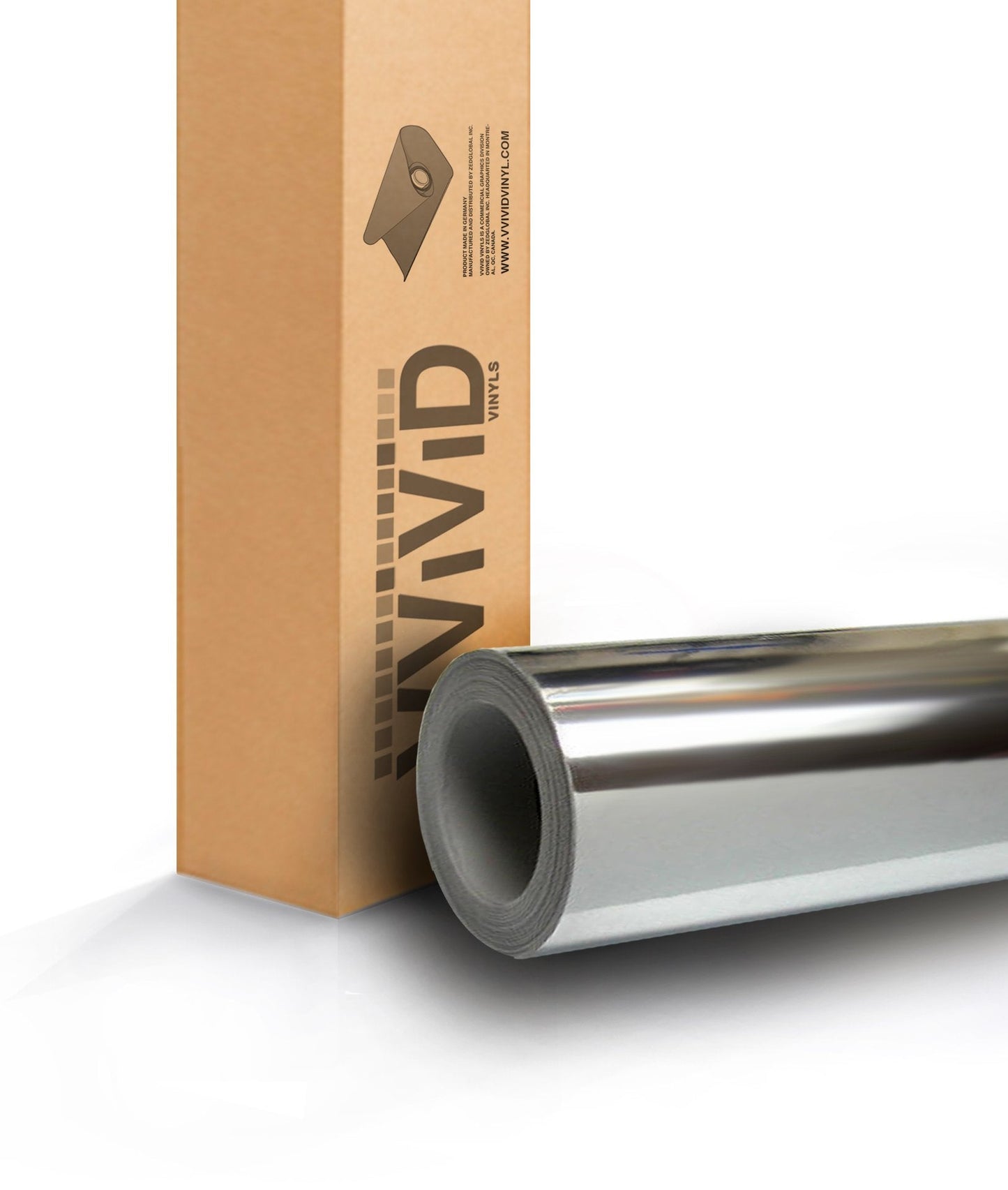 Silver Mirror Chrome Self-Adhesive Vinyl Wrap Film (100ft x 5ft)