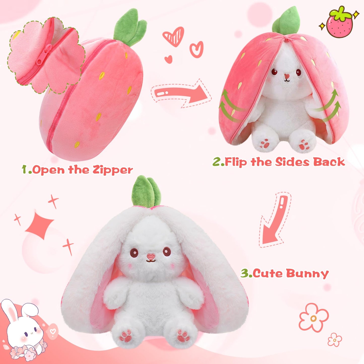 MIAODAM Breathing Stuffed Animal Penguin & Bunny Stuffed Animal Cuddle Bunny Stuffed Relief Anxiety Stuffed Perfect for Baby Toddler