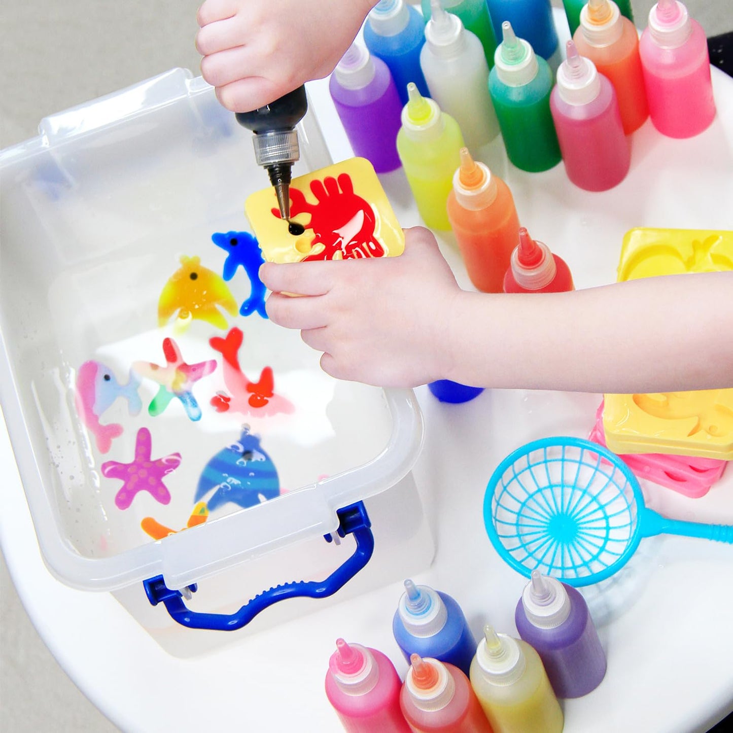Magic Water Elf Toy Kit - Magic Gel Water Pets with Aquarium Bottle - Make Your Own Squishies Crafts Toys - Crafts Kit for Kids Christmas Gifts Birthday for Girls Boys Age 6 7 8 9 10 Years Old