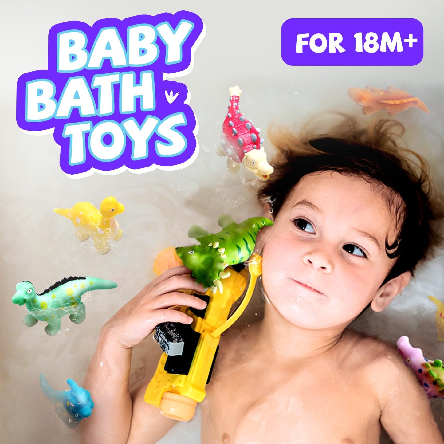 Hely Cancy Dinosaur Bath Toys Mold Free