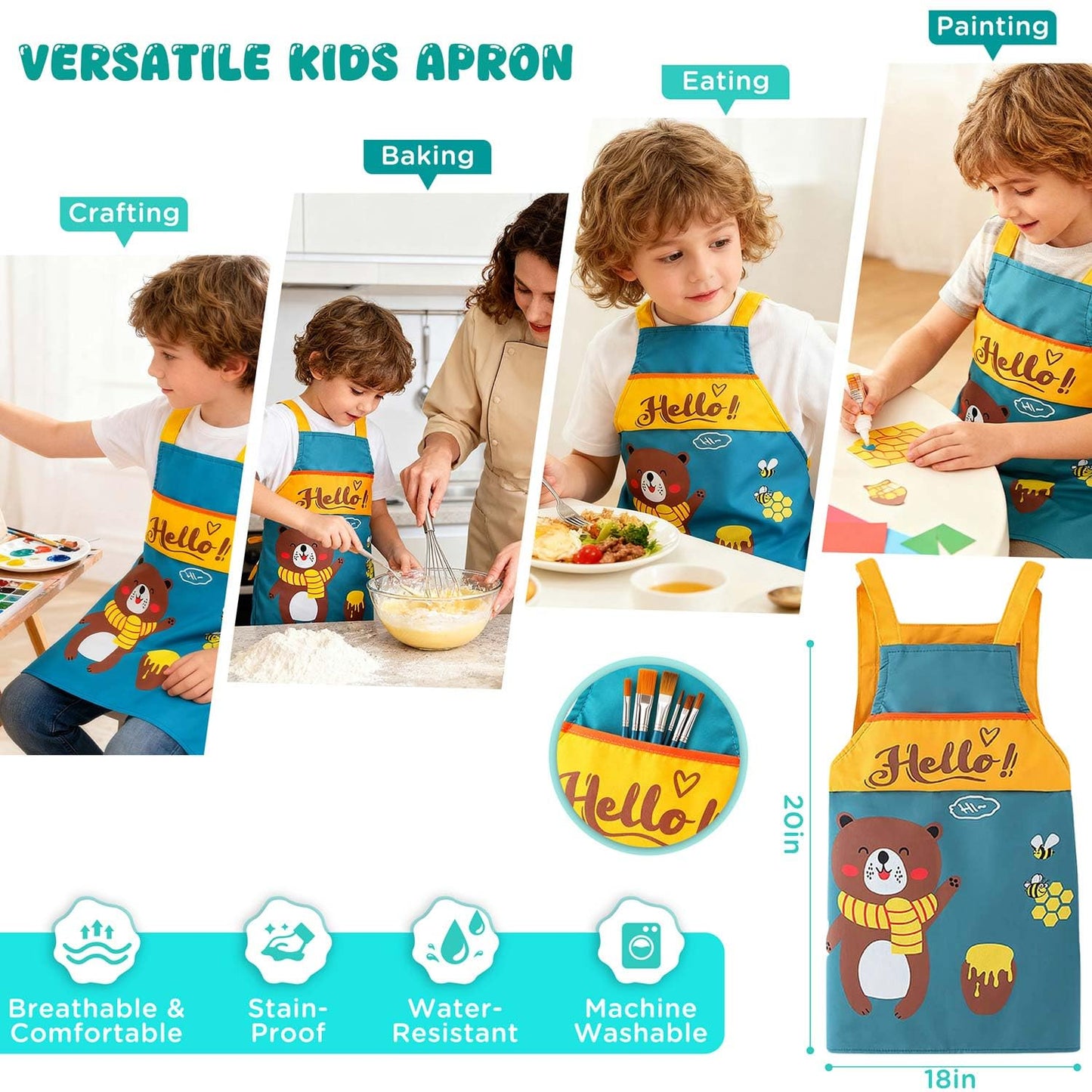 Kids Spray Mop,Toddlers Cleaning Play Sets with Real Water Sprayer,Includes Versatile Apron,Pretend Play Sets,Toddler Kids Cleaning Toy Set,Montessori Cleaning Set,Gifts for Boys Girls