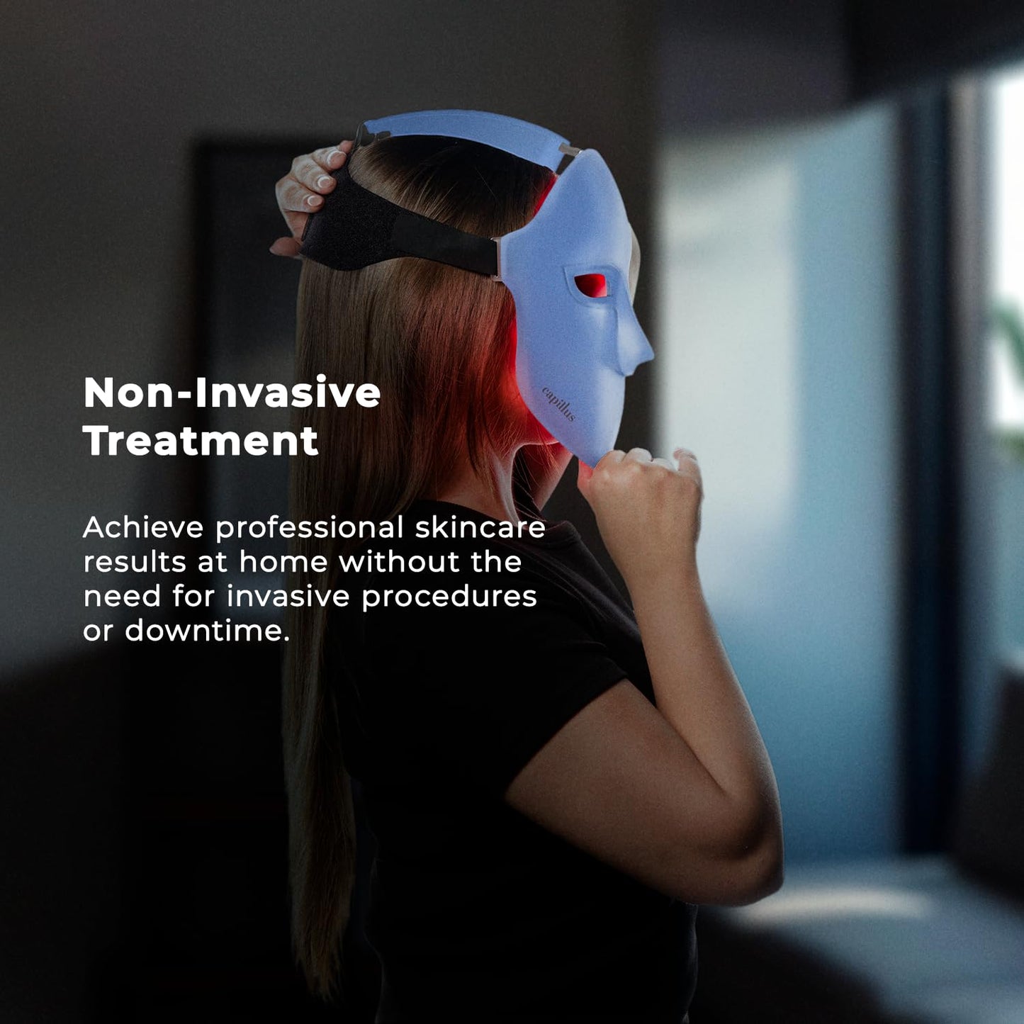 Capillus Red Light Therapy Mask LED Face Mask Light Therapy 4 in 1 Infrared Blue & Pink Red Light Mask Face Therapy Device – Lilac
