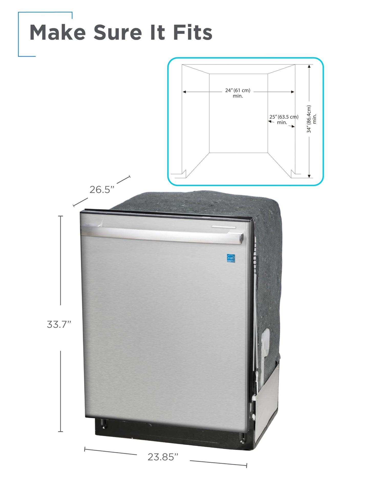 BLACK+DECKER 24" Built-In Dishwasher, Designer Series, 12-Place Setting Capacity with Stainless Steel Tub, Dish Washer with 6 Wash Programs, Low Noise, ENERGY STAR Certified, BDW300MHS