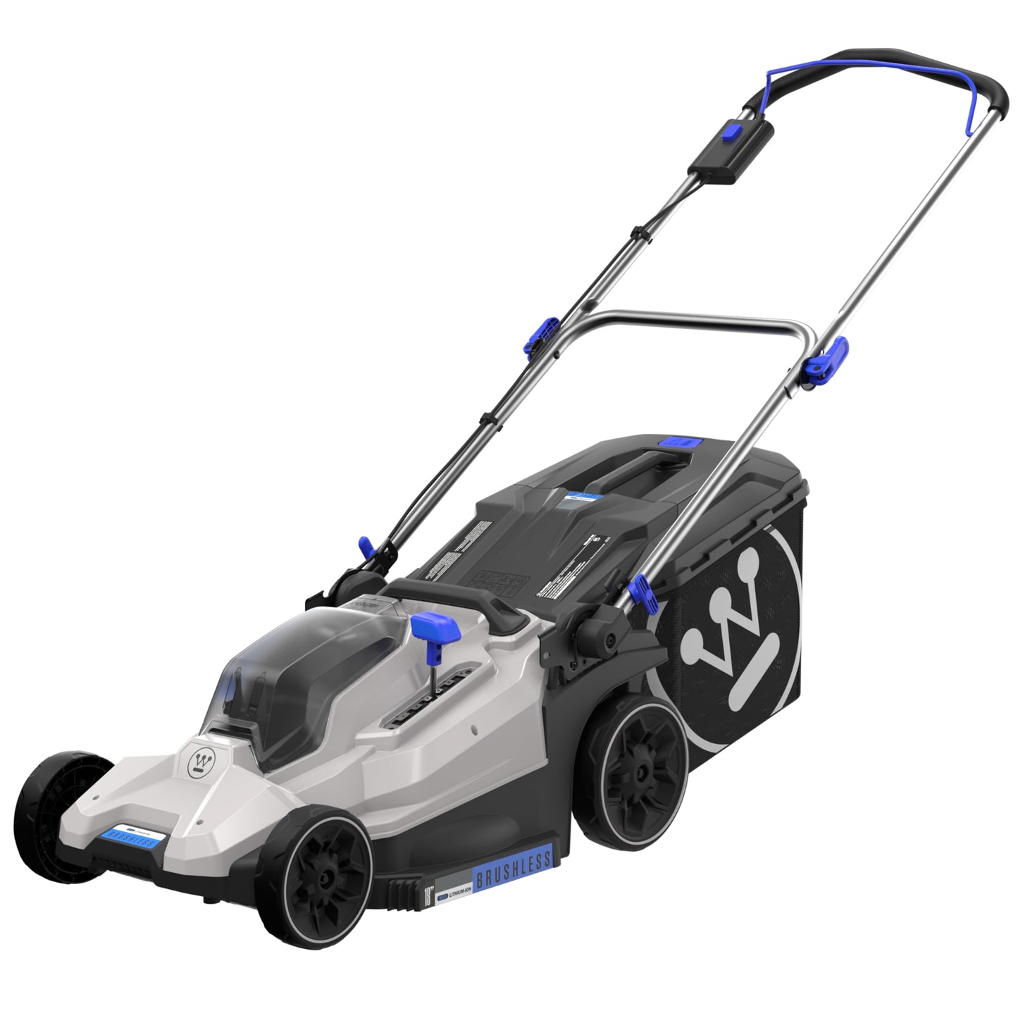 Westinghouse 40V 18 Inch Brushless Cordless (Push) Lawn Mower, 6 Height Positions, 2 4.0Ah Batteries and Charger Included