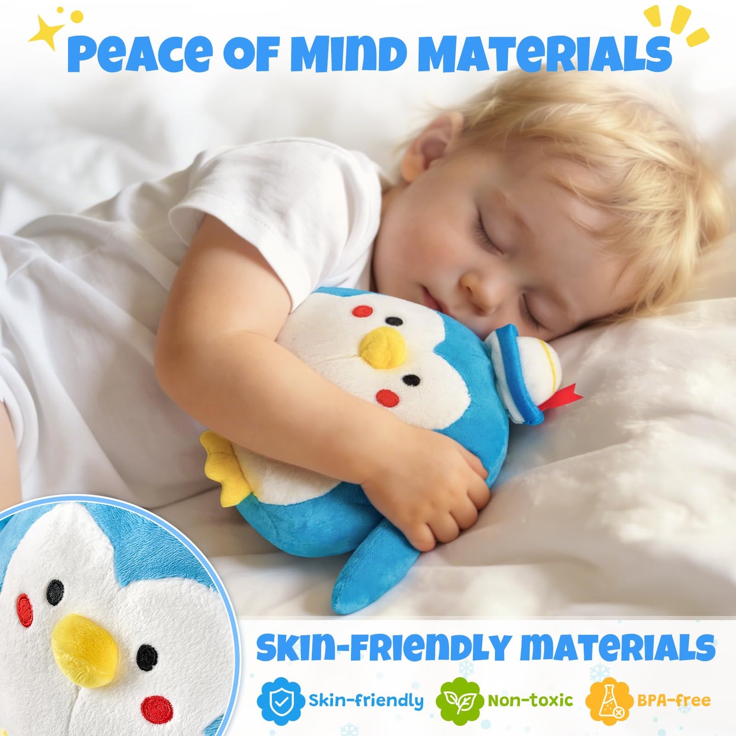 Crawling Penguin Baby Toy with 48 Songs & Record– Interactive Musical Plush Toy for Babies 6-12 Months, USB Rechargeable Dancing Stuffed Animal, Sensory Toy for Toddlers 1-3, Baby Birthday Gift