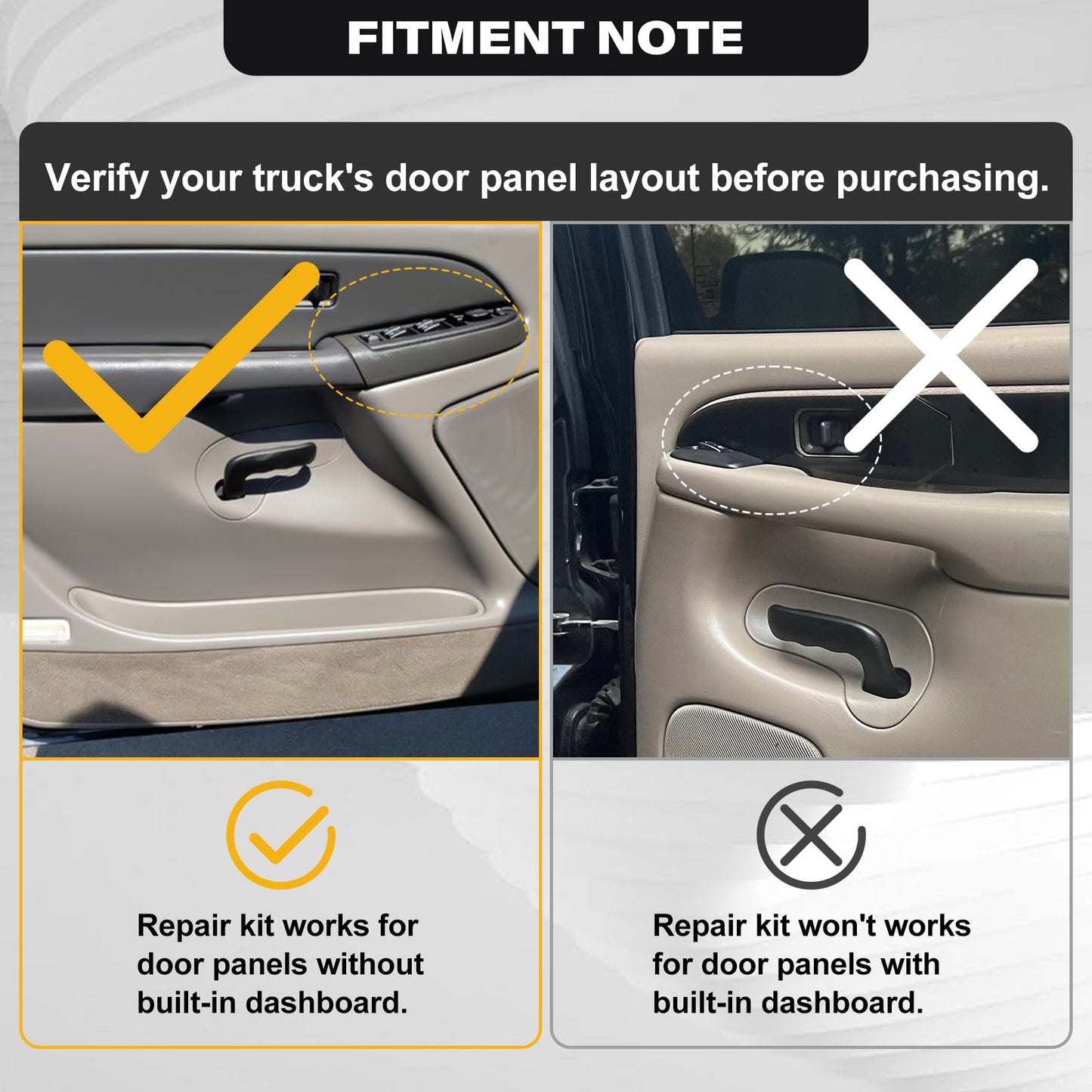 12472876 Front Driver & Passenger Side Door Armrest Handle for 1999-2006 Chevy Suburban Silverado Sierra Tahoe Avalanche Escalade & GMC Yukon, Front Left & Right Door Arm Rest with Handle, Dark Gray