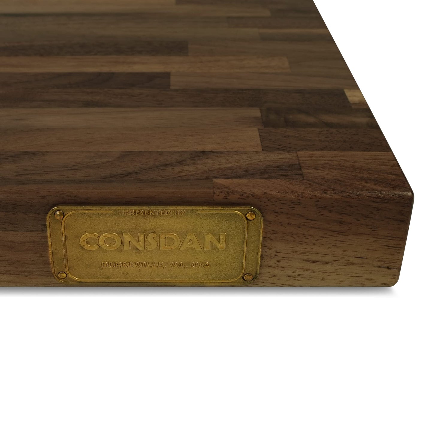 CONSDAN Butcher Block Counter Top, Walnut Solid Hardwood Countertop, Wood Slabs for Kitchen, Reversible, Both Side Polished, Prefinished with Food-safe Oil, 1.5" Thickness, 24"x25"