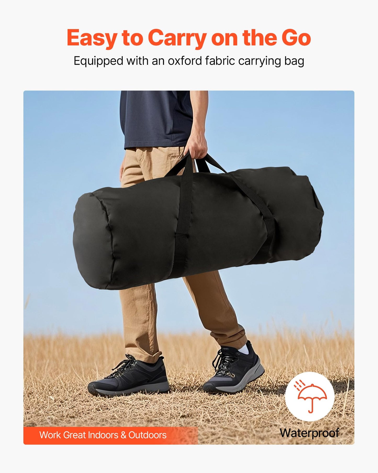 VEVOR Portable Vocal Booth, 6.56 ft Height, Pro-Grade Recording Studio with Travel Bag, Mobile Tablet Stand, Thickened Soundproofing, Sound Isolation Booth for Echo-Free Vocals, Podcasts, Voiceovers