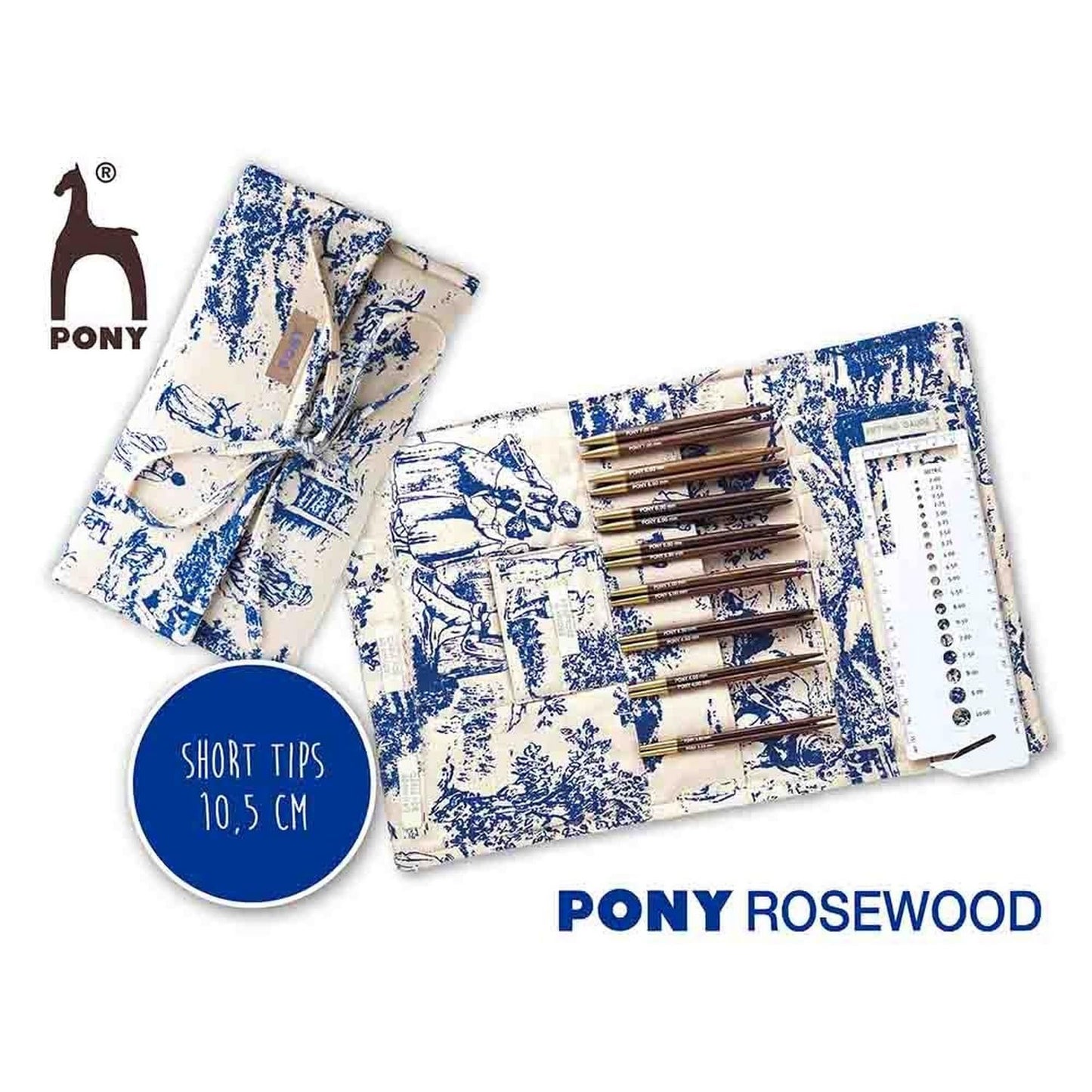 Pony Rosewood Interchangeable Knitting Needle Set 10.5 cm - 1pc