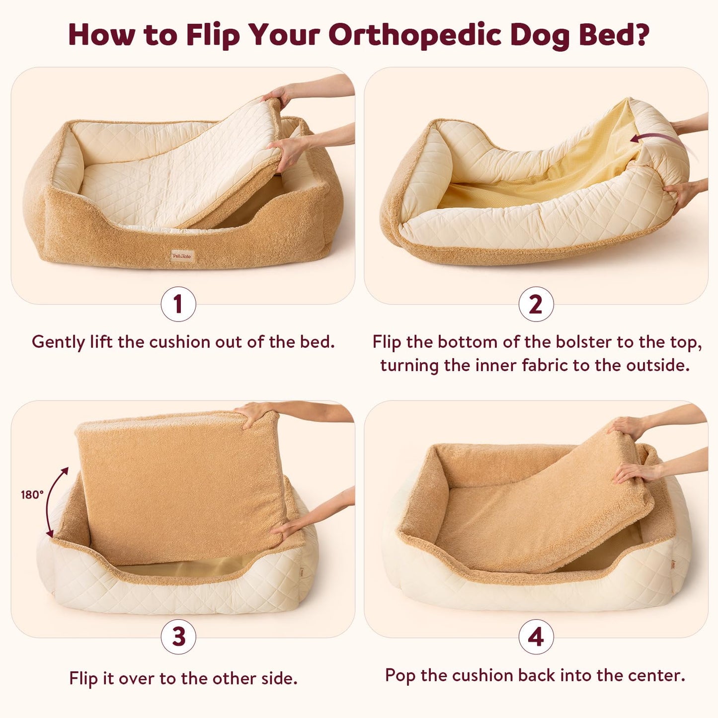 Cooling Orthopedic Dog Beds Large Sized Dogs - Memory Foam for Joint Pain & Arthritis, Big Dog Couch w/Washable Removable Cover & Waterproof Liner, Pet Bed w/Raised Bolster & Non-Slip Base