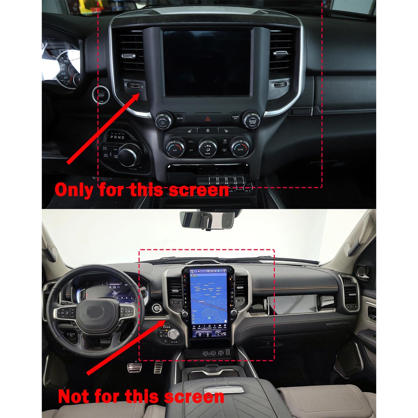JeCar 27PCS Carbon Fiber Interior Trim Kit for 2018-2023 Dodge RAM 1500 Interior Accessories