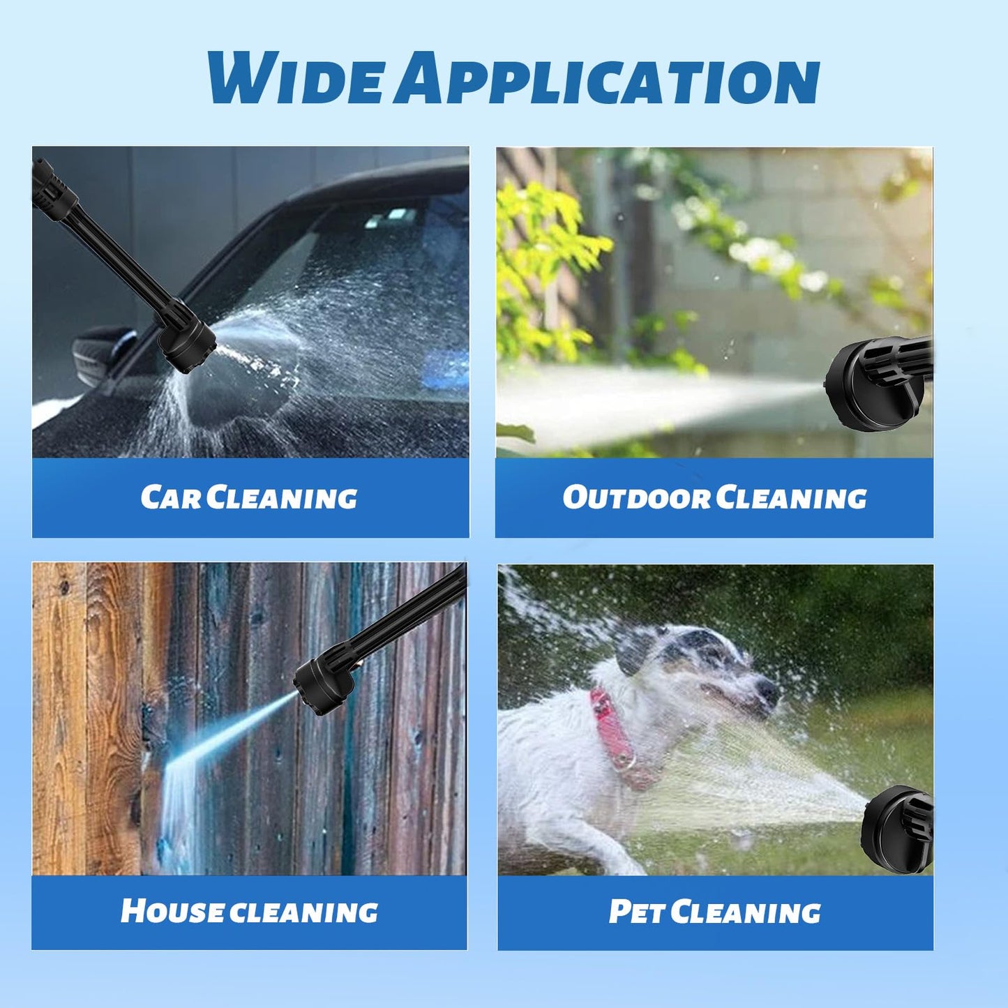Portable Pressure Washer Cordless with 3.4Gal Tank, 6-in-1 Nozzle, Max 522PSI, 4000mAh Lithium Battery, 60 Mins Battery Life